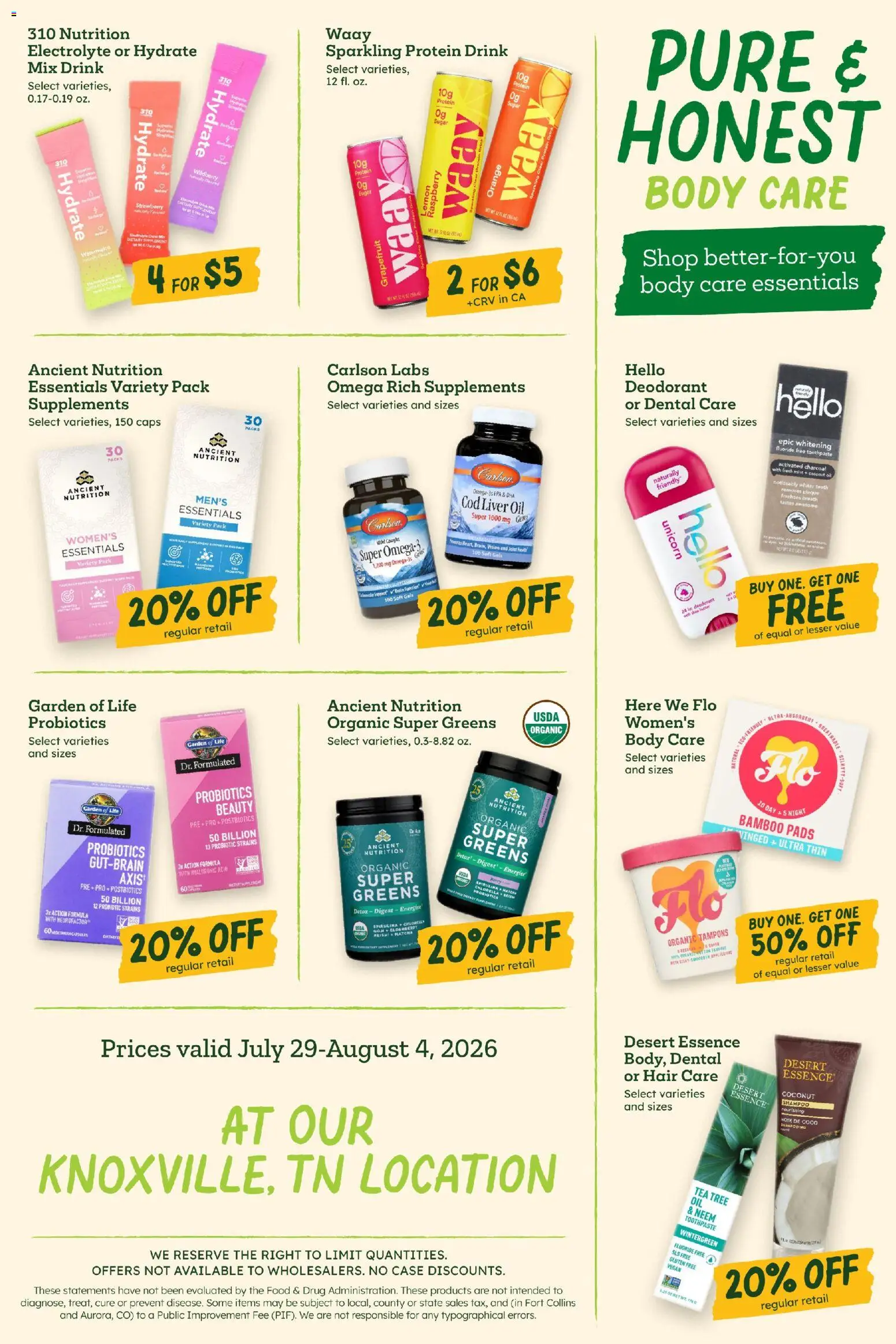 Sprouts Weekly Ad - valid from 07/29/2026 | Page: 10 | Products: Oil, Toothpaste, Pads, Raspberry