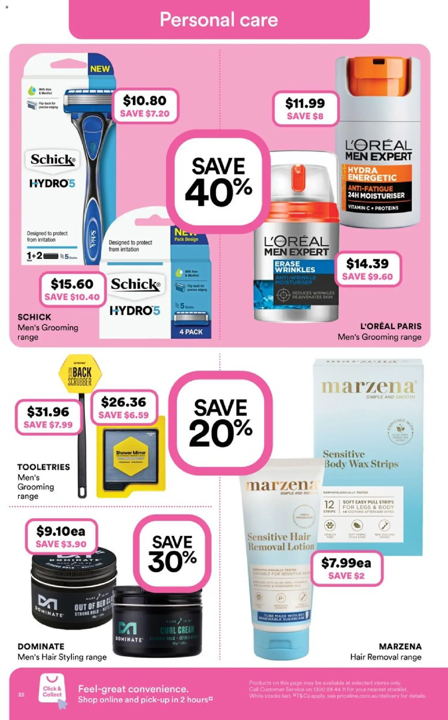 Priceline Pharmacy catalogue - valid from 19.02.2026 | Page: 22 | Products: Shower, Mirror, Lotion, Hair removal