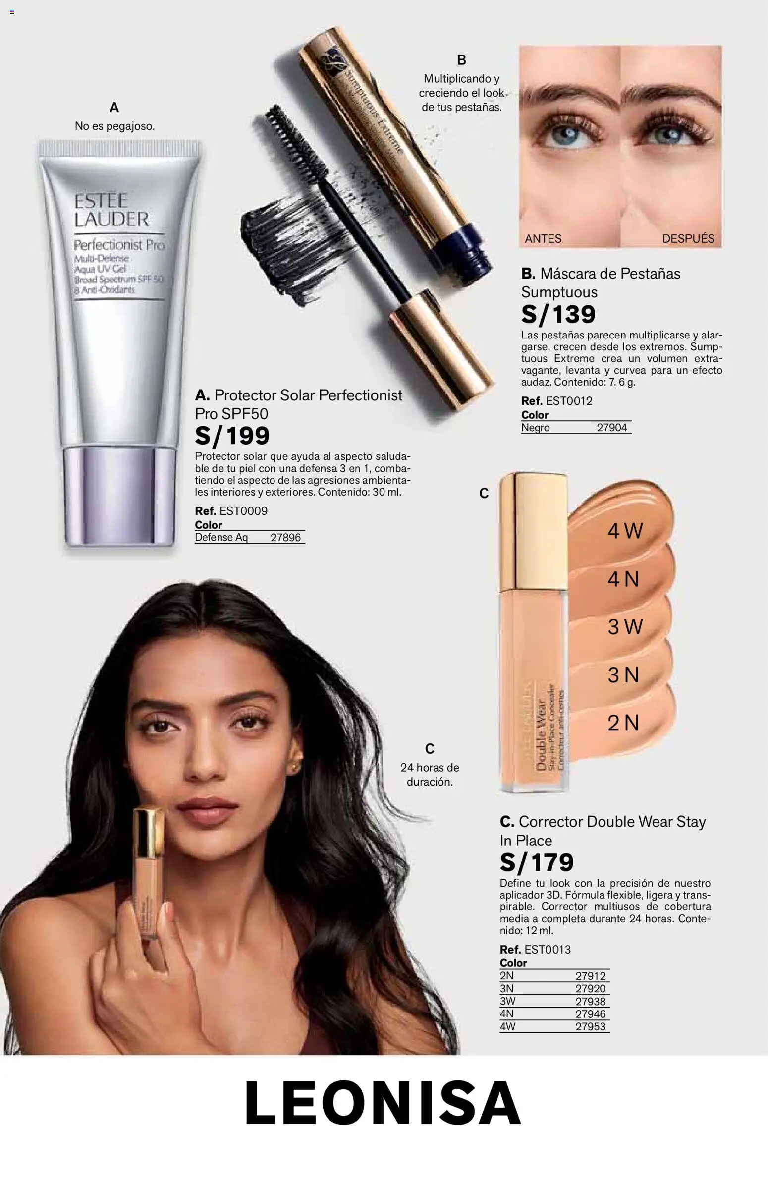 Catálogo Leonisa válido desde 04/08/2026 | Página: 16 | Productos: Máscara, Protector solar, Corrector