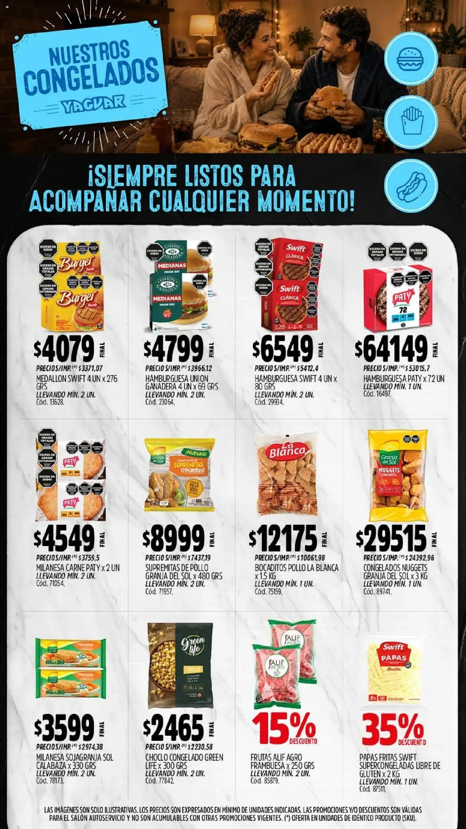 Yaguar - Oferta Semanal Salta │ válido desde el 27/07/2026 | Página: 12 | Productos: Pollo, Choclo, Milanesa, Papas fritas