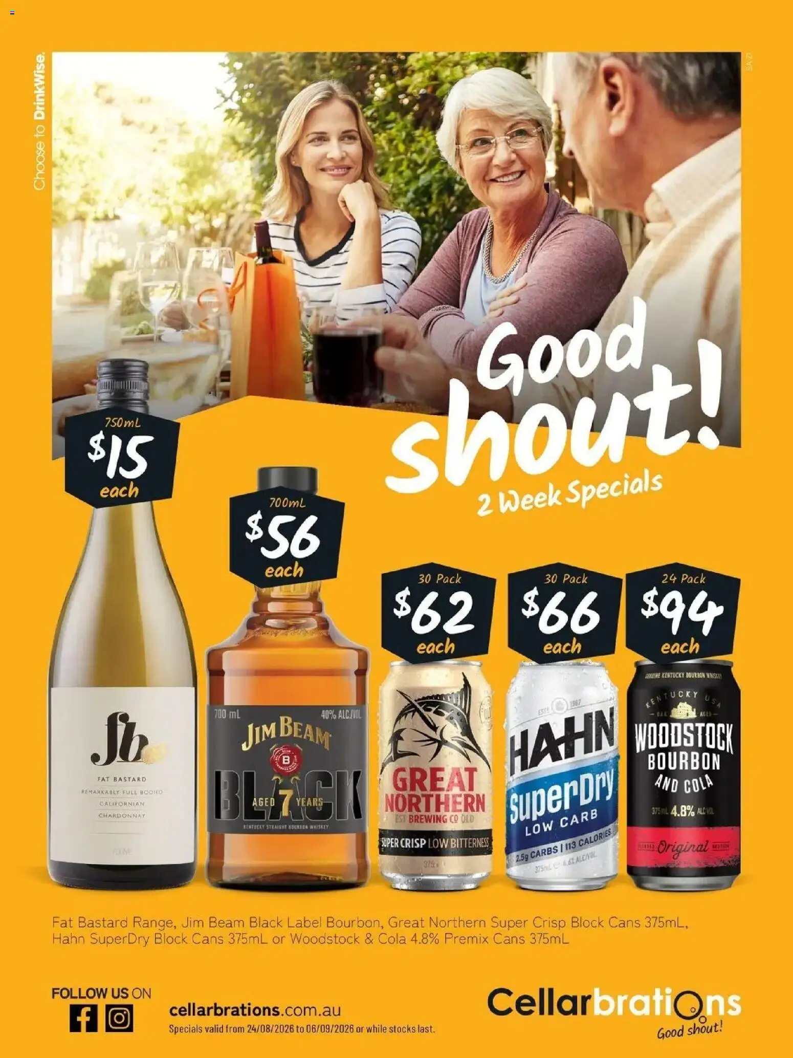 Cellarbrations catalogue Aldgate - 24/08/2026 > weekly / monthly specials | Page: 1 | Products: Jim Beam, Bourbon, Whiskey