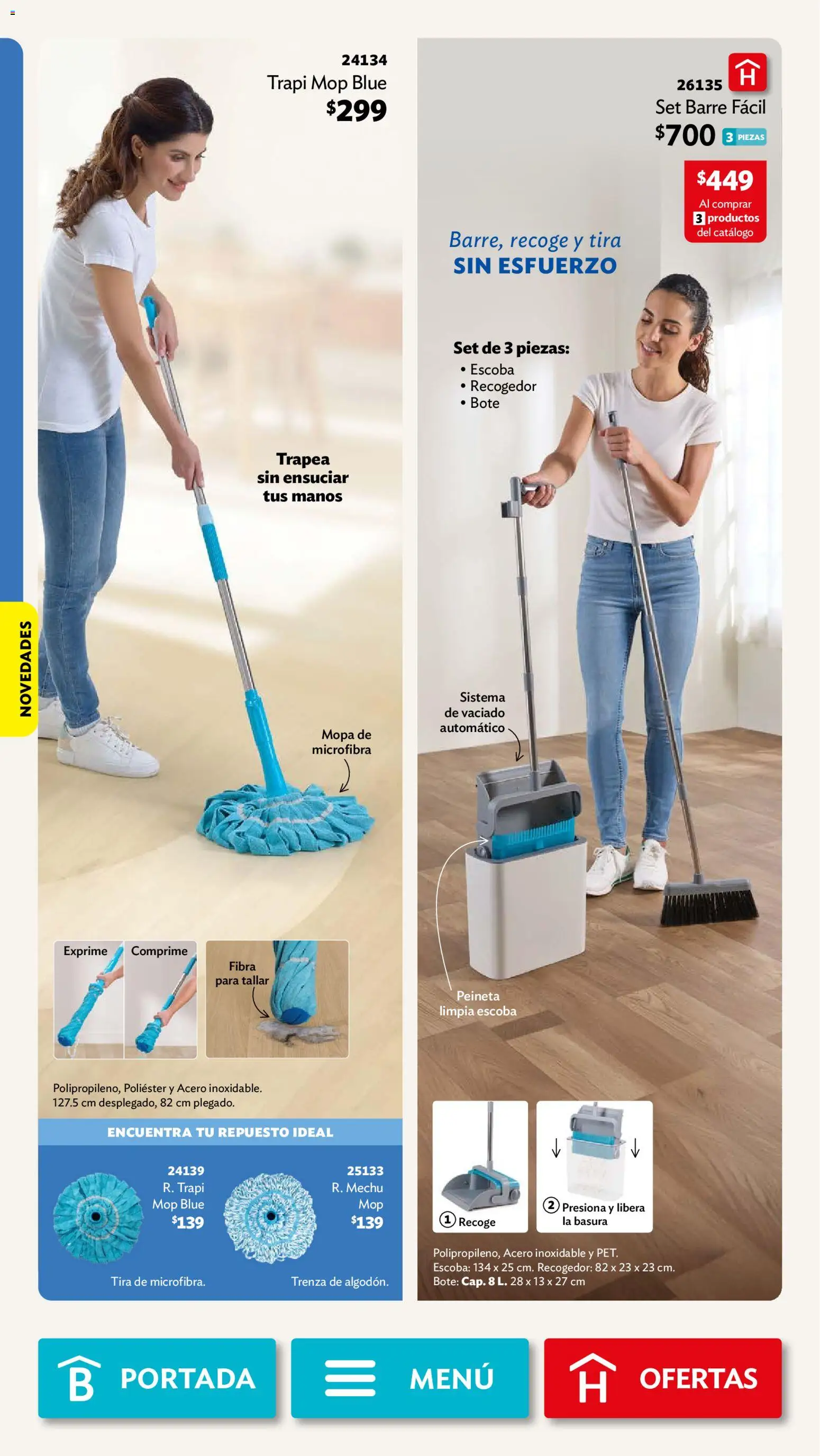 Nuevas ofertas de Betterware válidas en toda la República Mexicana desde el 31/08/2026. ¡Encuentra las mejores ofertas en Betterware campaña 9 2026! | Página: 86 | Productos: Escoba, Mopa