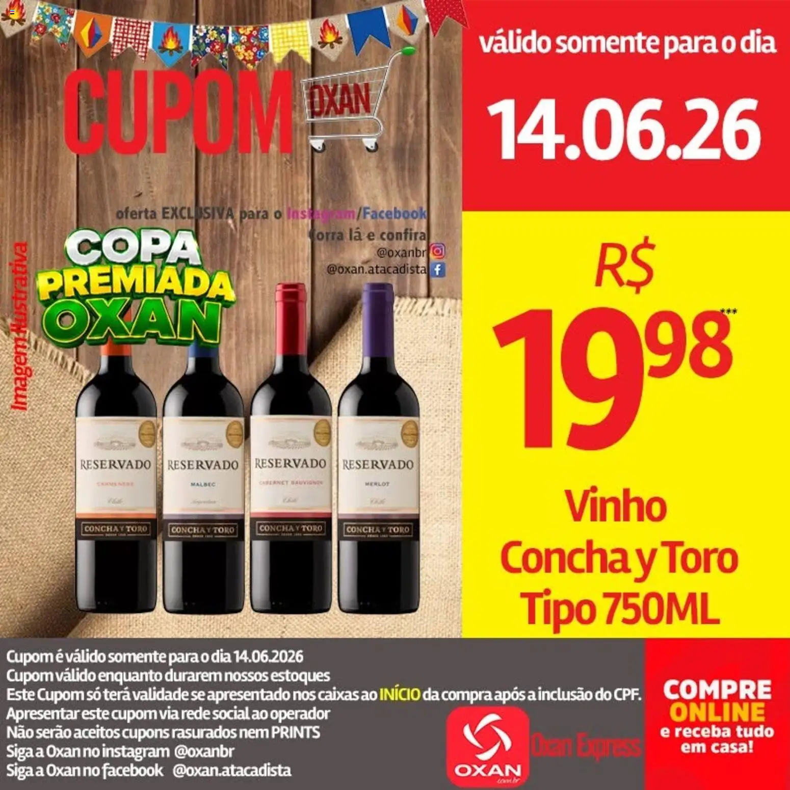 Oxan Atacadista Folheto - válido de 15.06.2026 | Página: 8 | Produtos: Vinho, Copa