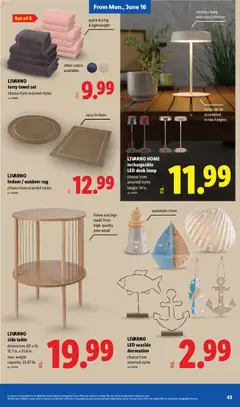 Preview of Lidl weekly ads valid from 10.06.2026 | Page: 43 | Products: Table, Lamp, Desk, Weight