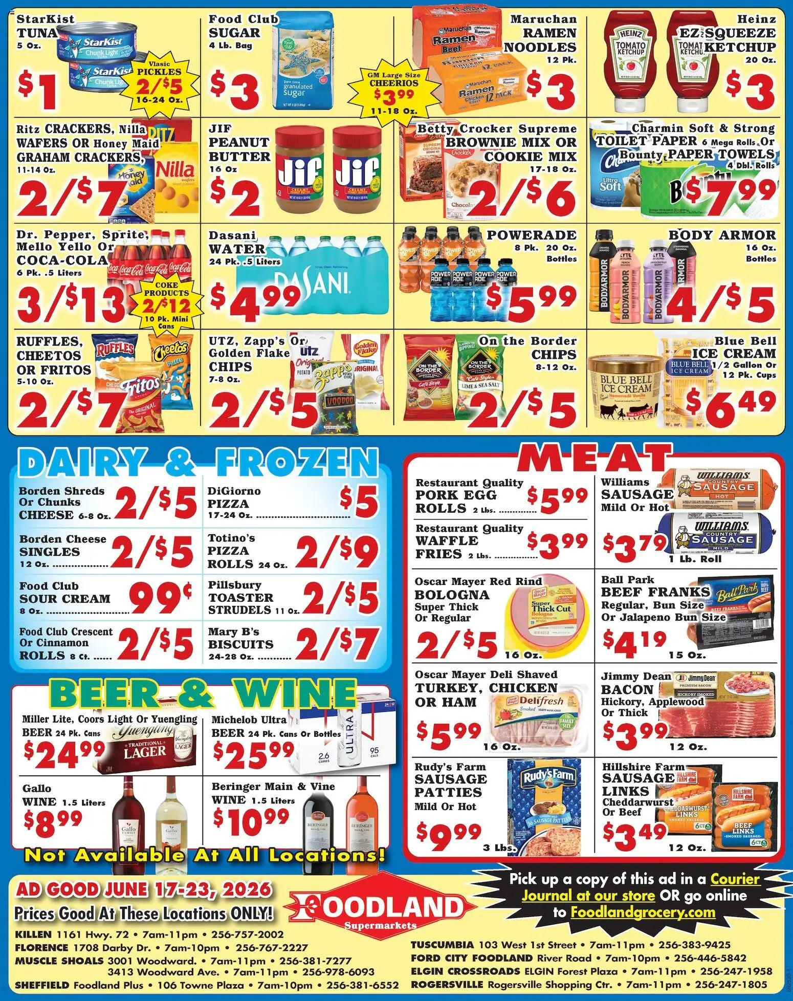Foodland Weekly Ad - Supermarkets - valid from 06/17/2026 | Page: 2 | Products: Toaster, Butter, Wine, Sausage