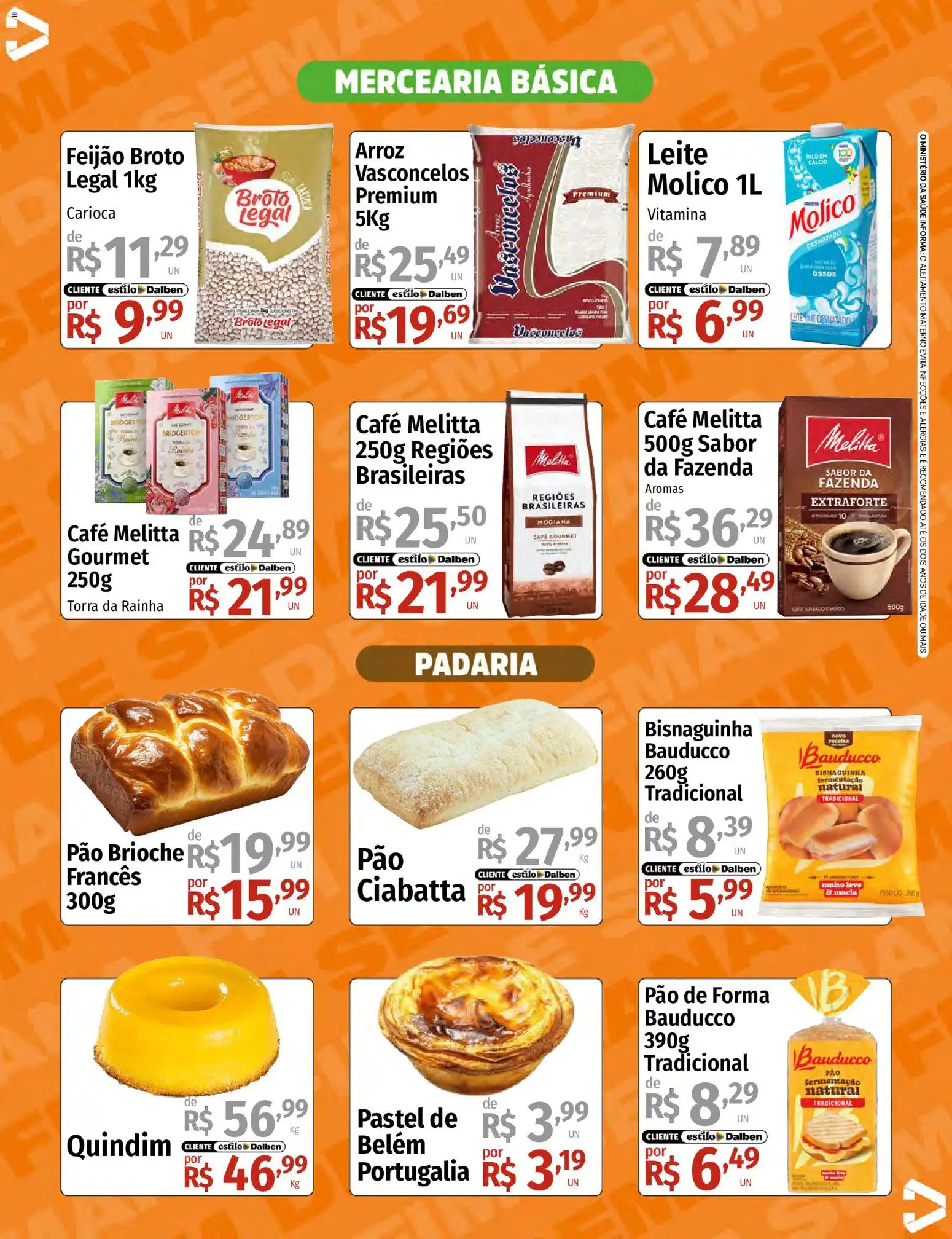 Supermercado Dalben Folheto - válido de 22.05.2026 | Página: 5 | Produtos: Feijão, Leite, Pão, Café