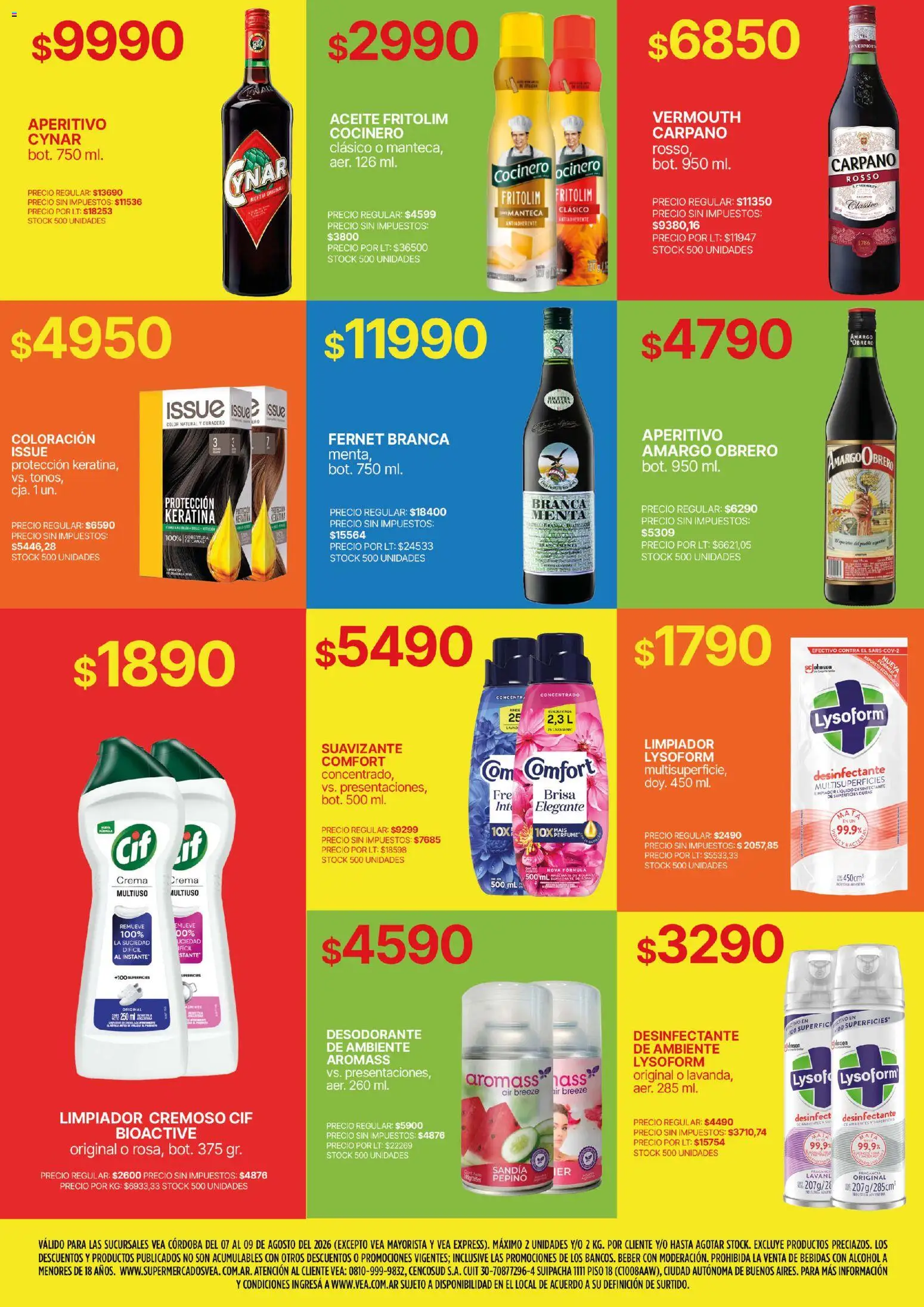 Vea - Fin de semana de ahorro  Córdoba │ válido desde el 07/08/2026 | Página: 8 | Productos: Bebidas, Fragancia, Desodorante, Manteca