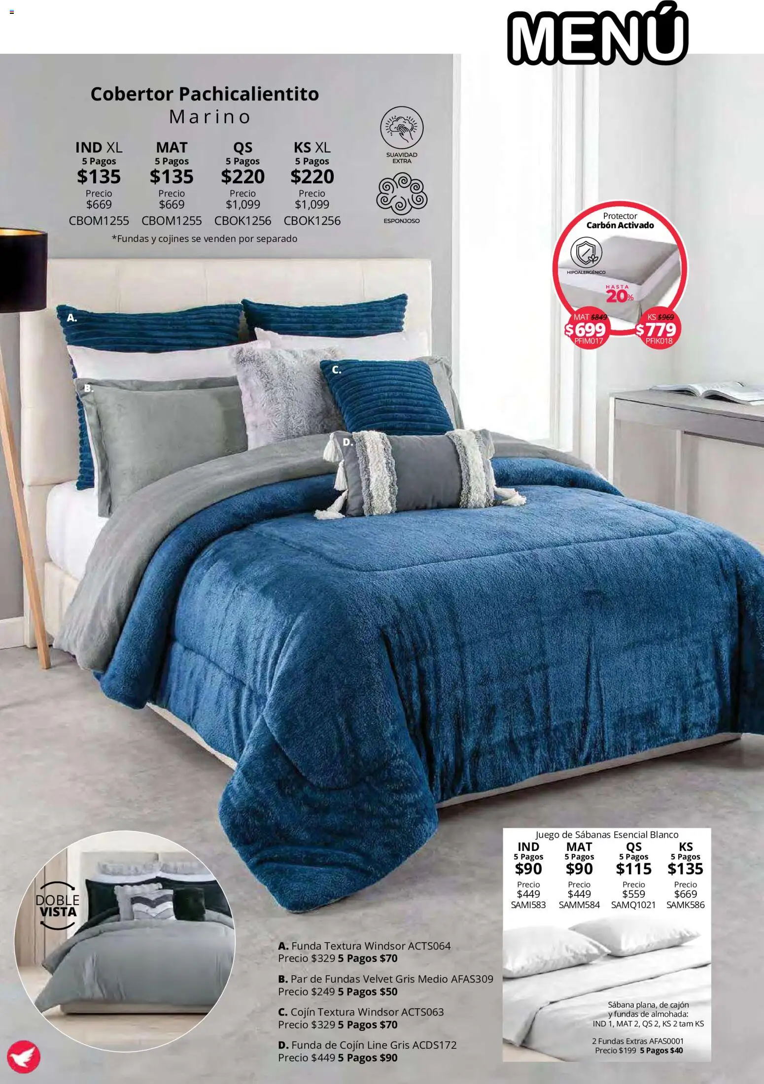 Nuevas ofertas de Colchas Concord válidas en toda la República Mexicana desde el 15/10/2026. ¡Encuentra las mejores ofertas en Colchas Concord catálogo Colección Cobertor Calor de Hogar! | Página: 72