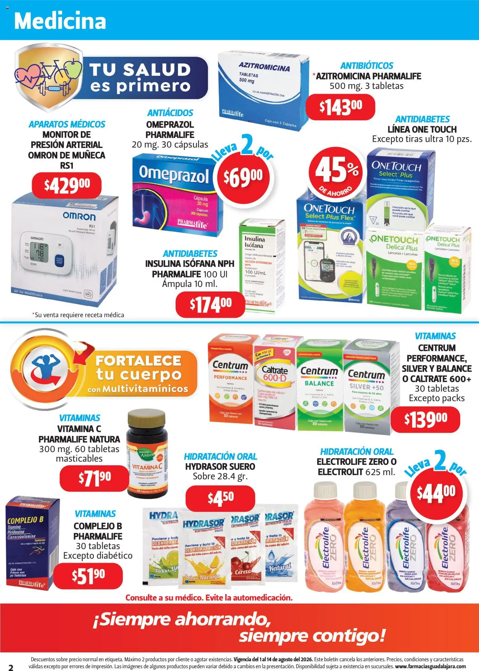 Nuevas ofertas de Farmacia Guadalajara válidas en toda la República Mexicana desde el 01/08/2026. ¡Encuentra las mejores ofertas en Farmacia Guadalajara catálogo! | Página: 2 | Productos: Azúcar, Frasco, Monitor, Sobre