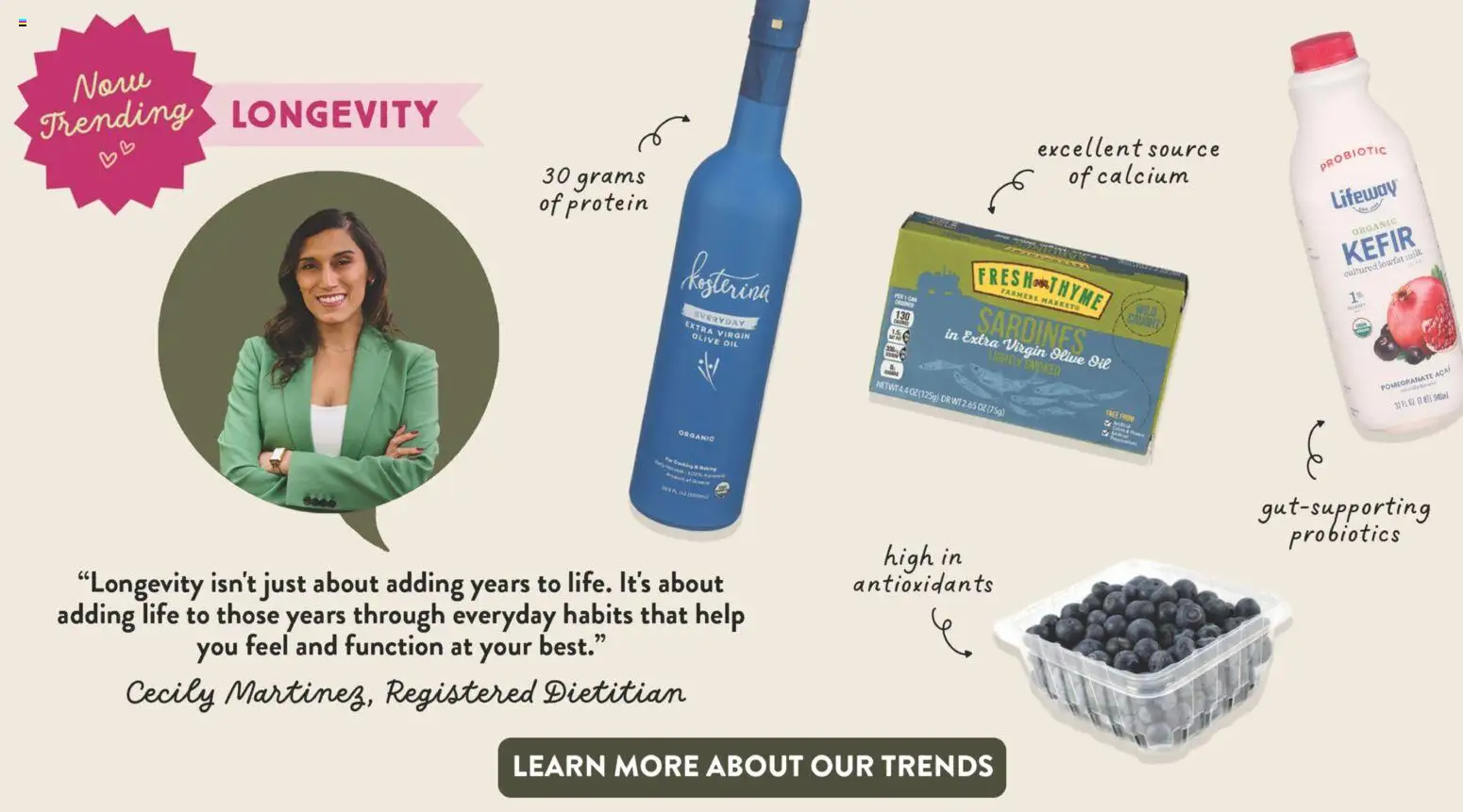 Fresh Thyme Monthly Ad - valid from 09/01/2026 | Page: 9 | Products: Probiotics, Sardines, Pomegranate, Milk