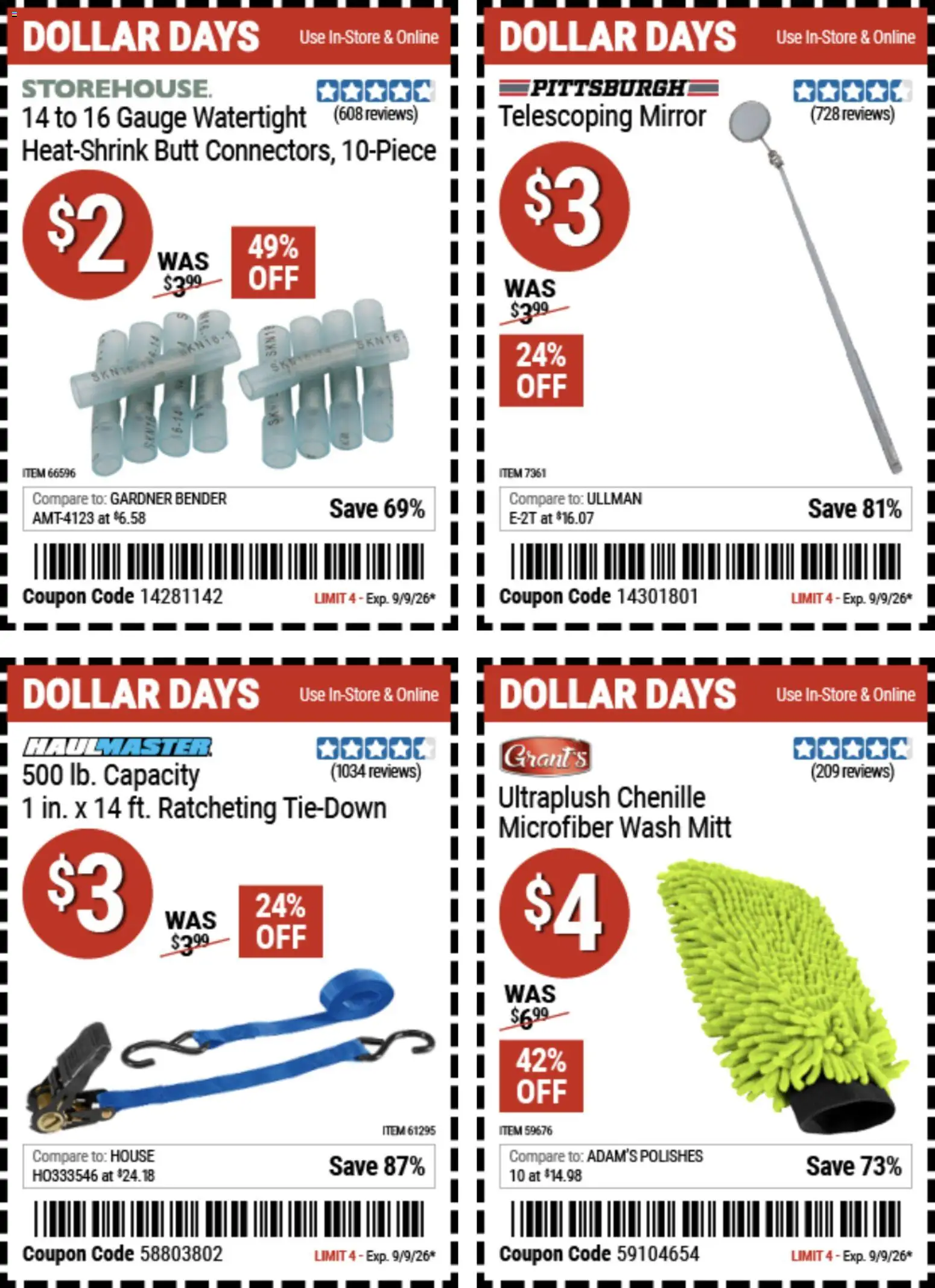 Harbor Freight Dollar Days - valid from 08/27/2026 | Page: 6 | Products: Mirror