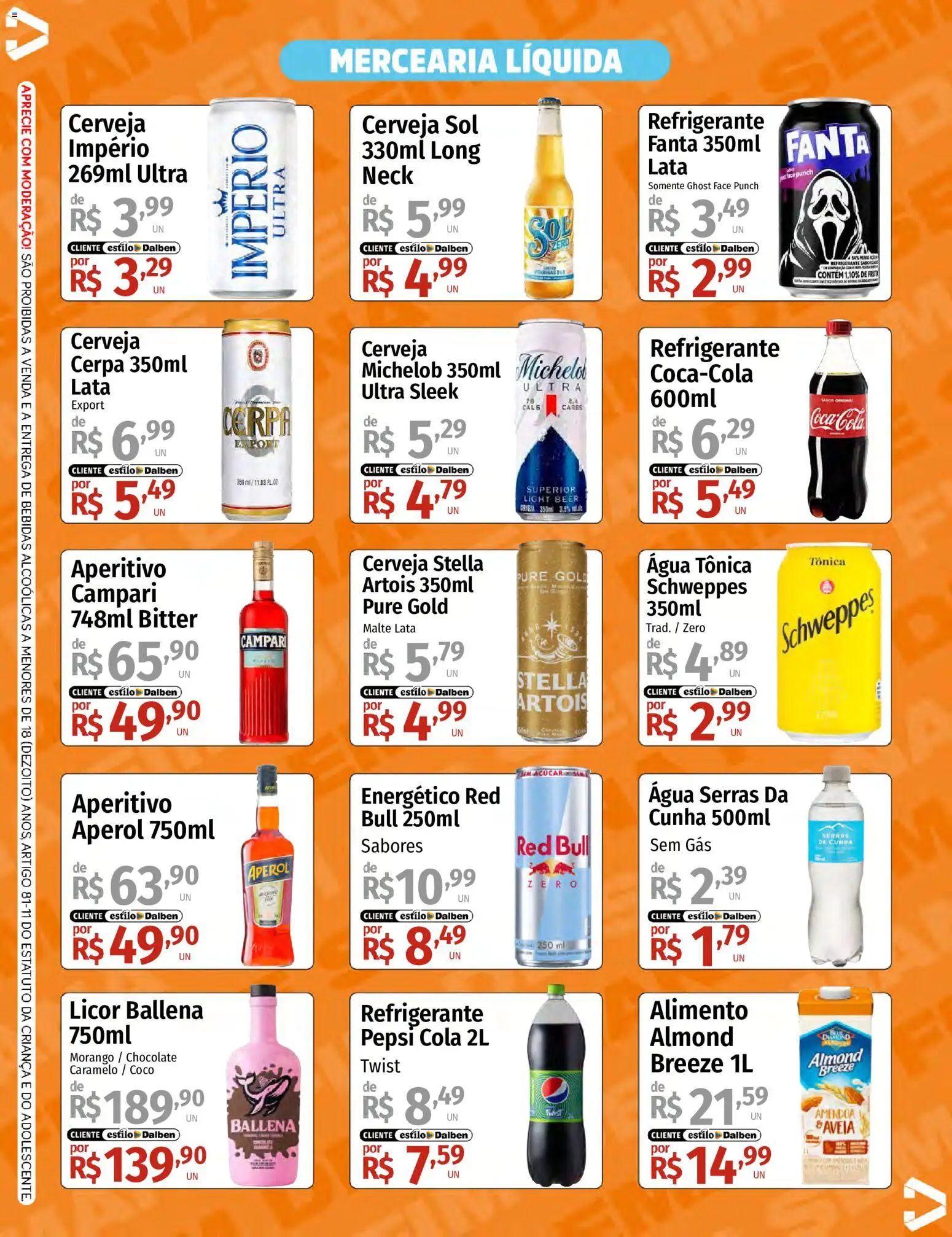Supermercado Dalben Folheto - válido de 25/09/2026 | Página: 3 | Produtos: Coco, Água tônica, Cola, Aveia