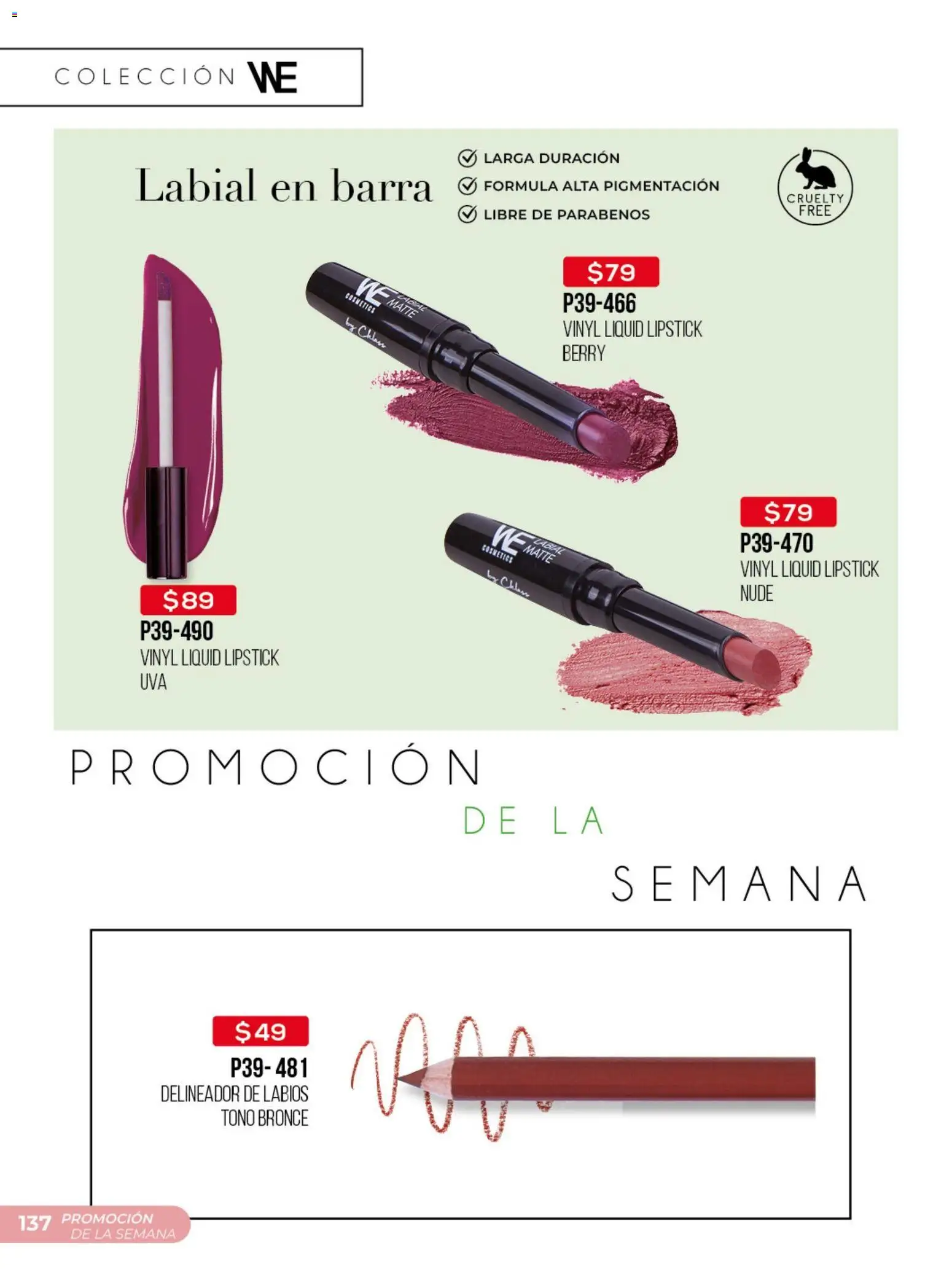Nuevas ofertas de Cklass válidas en toda la República Mexicana desde el 30.03.2026. ¡Encuentra las mejores ofertas en Cklass catálogo Promo semanal! | Página: 138 | Productos: Barra, Delineador