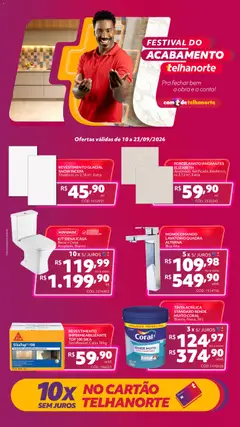 Telhanorte - Ofertas atuais - Pré-Visualização do folheto da loja Telhanorte, válido de 10/09/2026