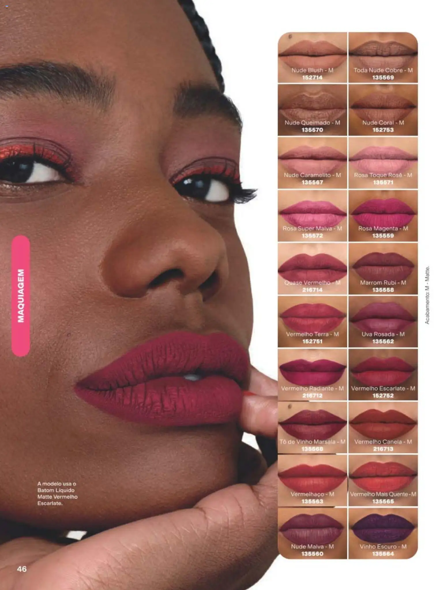 Avon Folheto - válido de 22/06/2026 | Página: 46 | Produtos: Maquiagem, Blush, Batom, Vinho