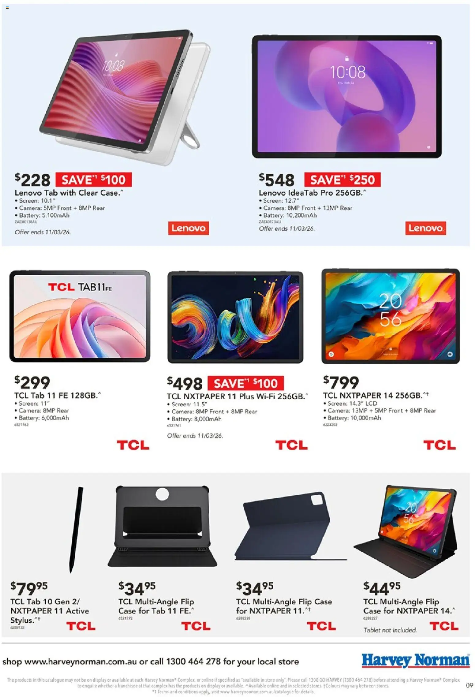 Harvey Norman catalogue - valid from 06.03.2026 | Page: 9 | Products: Battery, Tablet, Case, Screen
