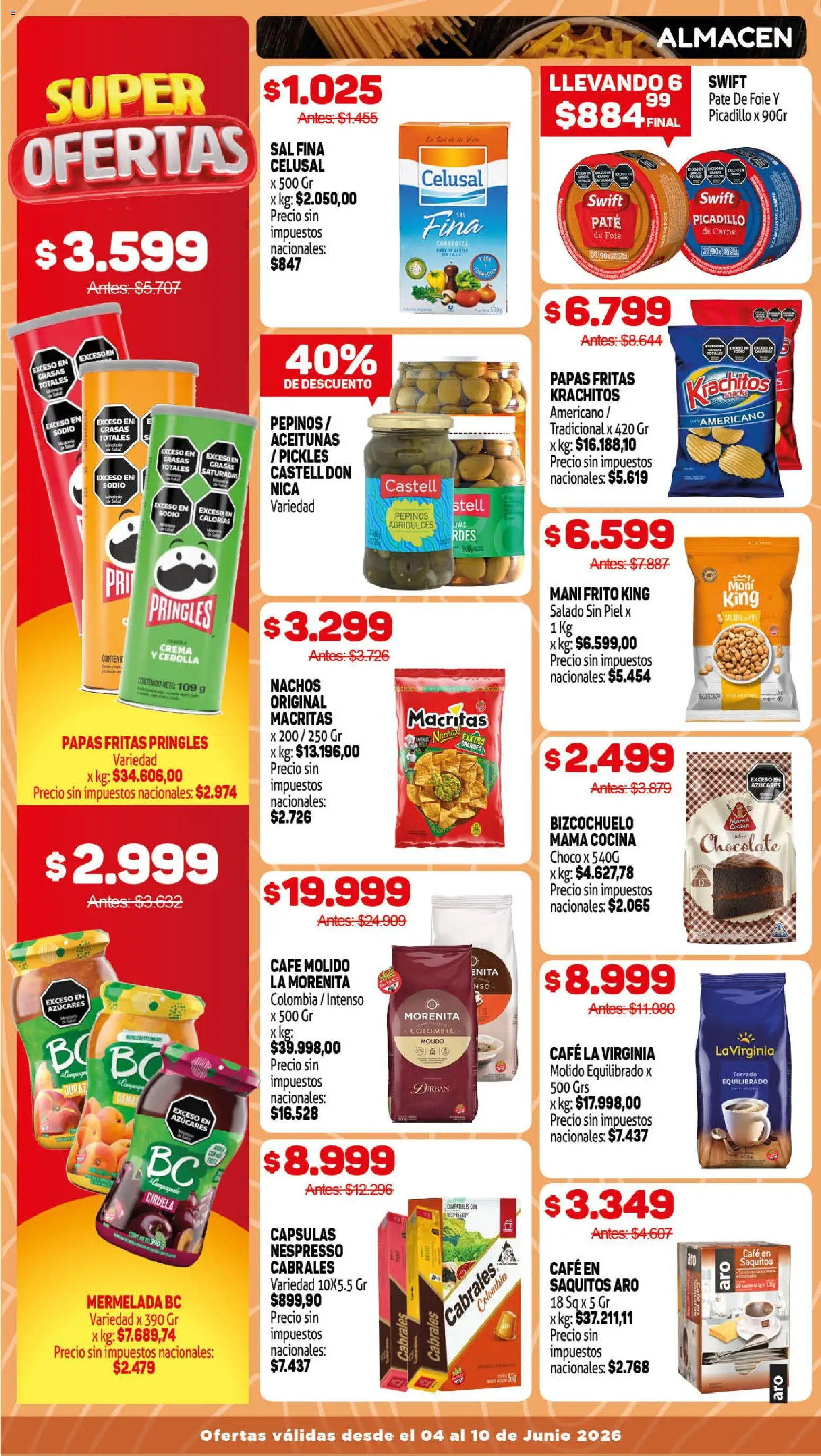 Makro ofertas │ válido desde el 04.06.2026 | Página: 7 | Productos: Aceitunas, Sal, Picadillo, Pepinos