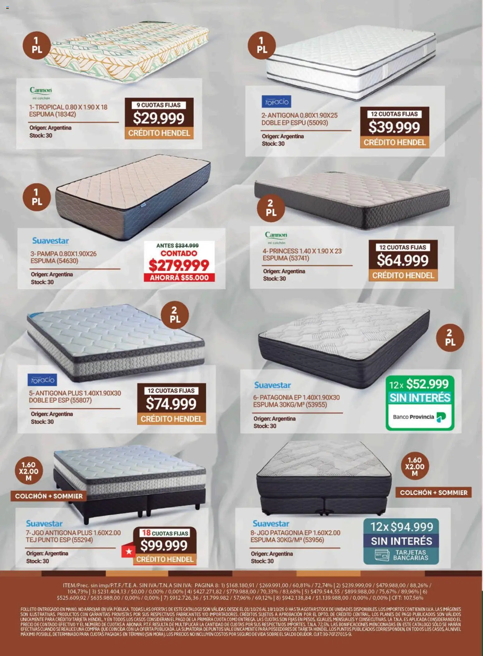 Hendel catálogo │ válido desde el 01/10/2026 | Página: 8 | Productos: Colchón, Sobre, Espuma