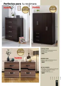 Vista previa de ROPERO MOBI, Material: madera industrializada de pino • Medidas: 120 x 177 x 47 cm, nuevo folleto de la tienda, válido en México a partir del 13.06.2025 | Página: 43 | Productos: Ropero