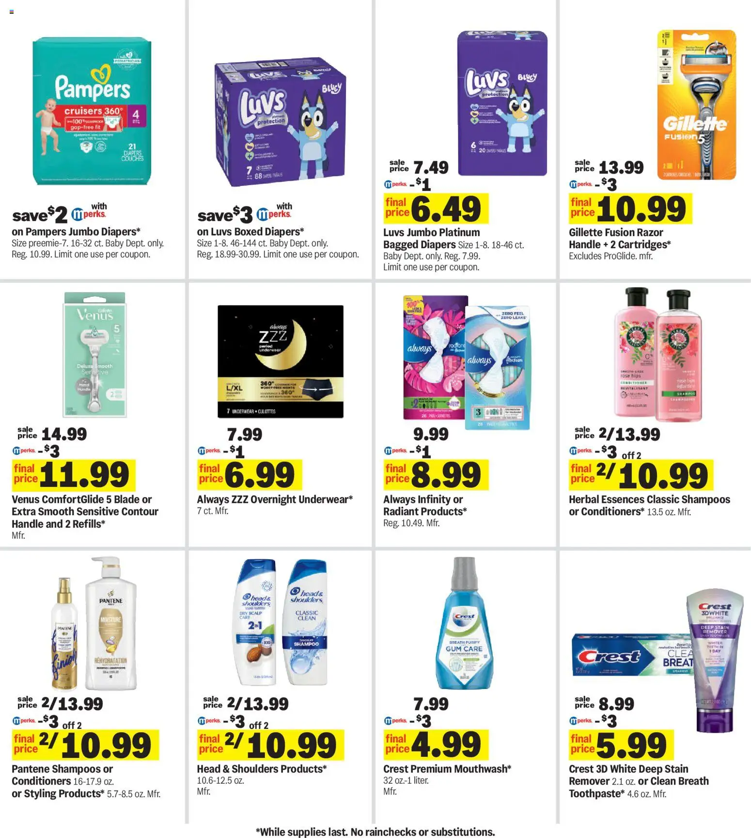 Meijer Weekly Ad - valid from 27.05.2026 | Page: 33 | Products: Fusion, Shampoo, Conditioner, Stain remover
