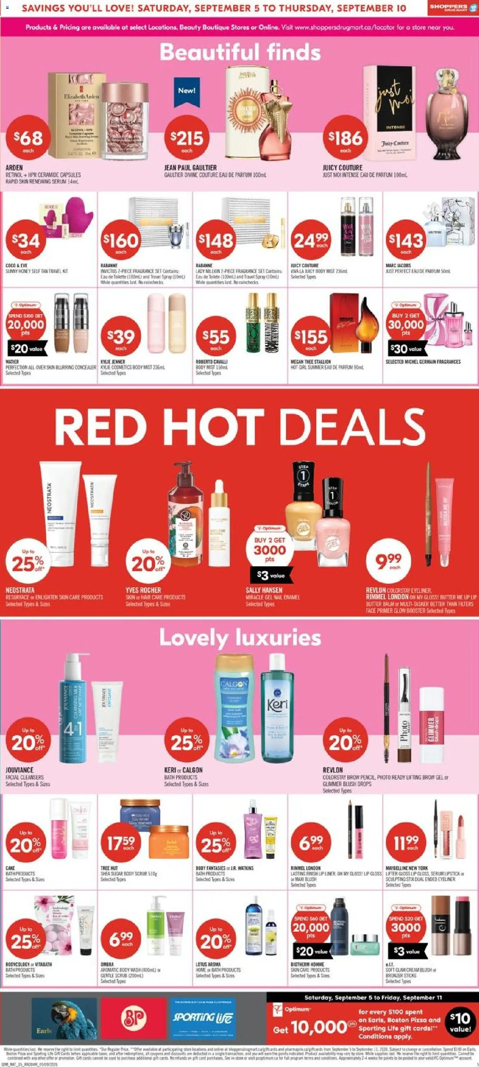 Shoppers flyer valid from Sep 5, 2026 | Page: 11 | Products: Cream, Sugar, Concealer, Toilette