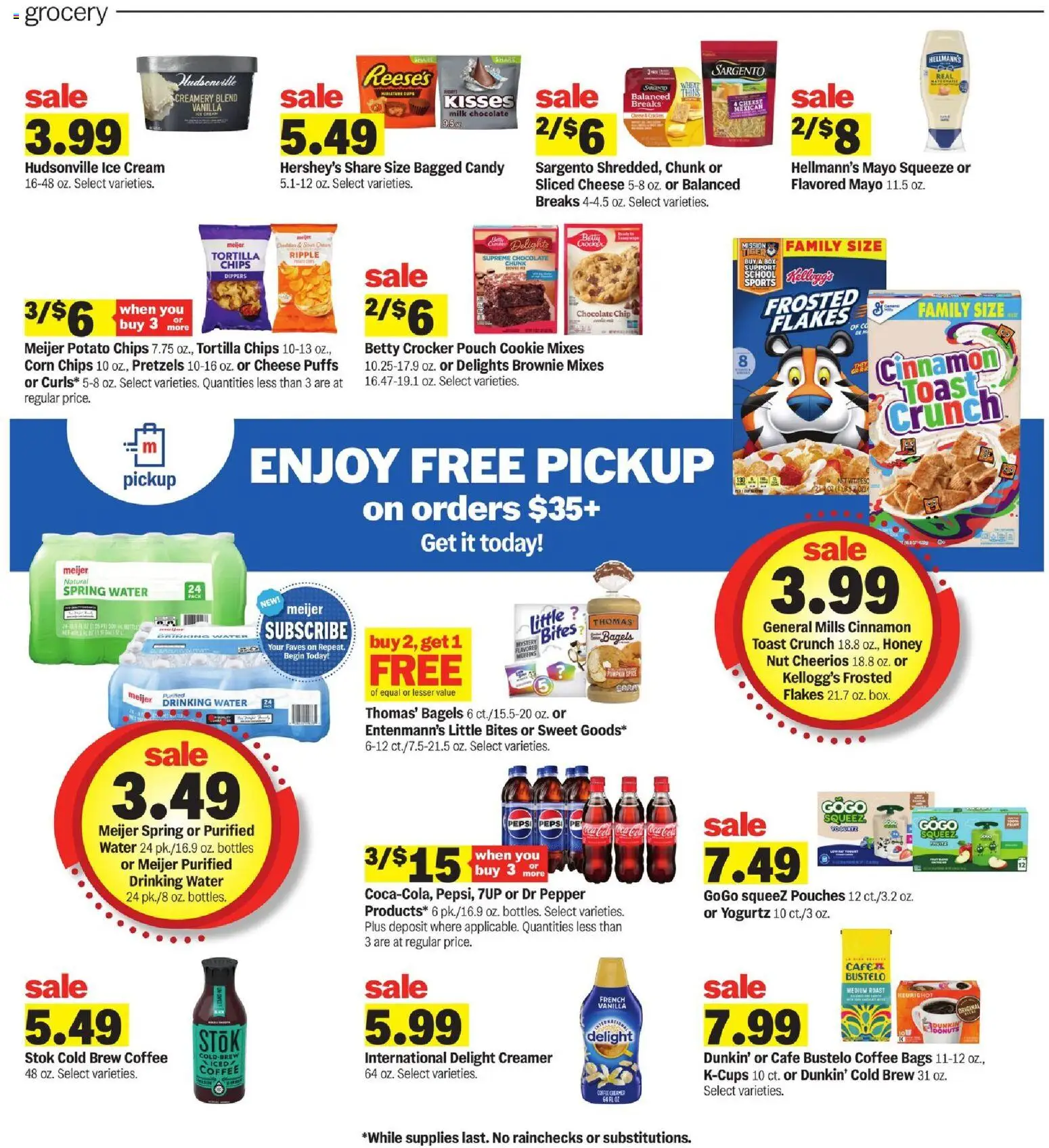 Meijer Weekly Ad - MI - valid from 09/23/2026 | Page: 3 | Products: Sliced cheese, Potato chips, Chips, Cream