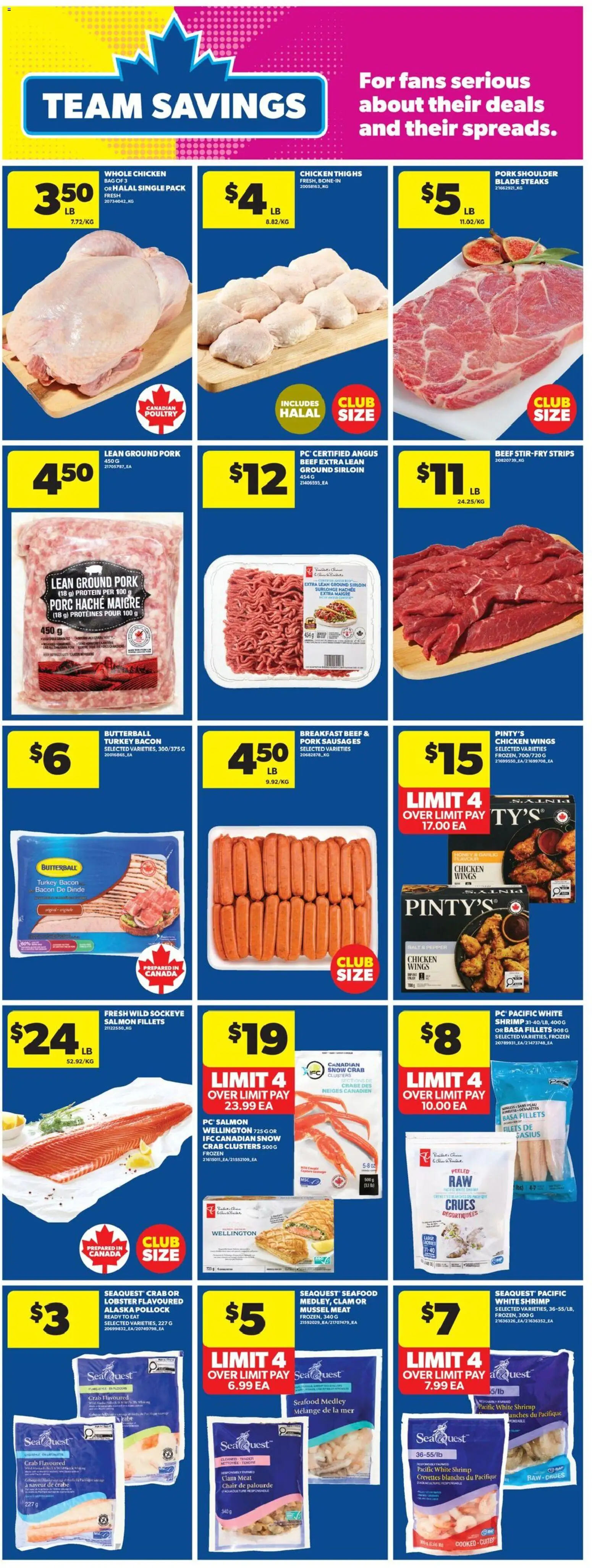 Real Canadian Superstore flyer valid from Jul 2, 2026 | Page: 14 | Products: Beef, Chicken wings, PC, Turkey