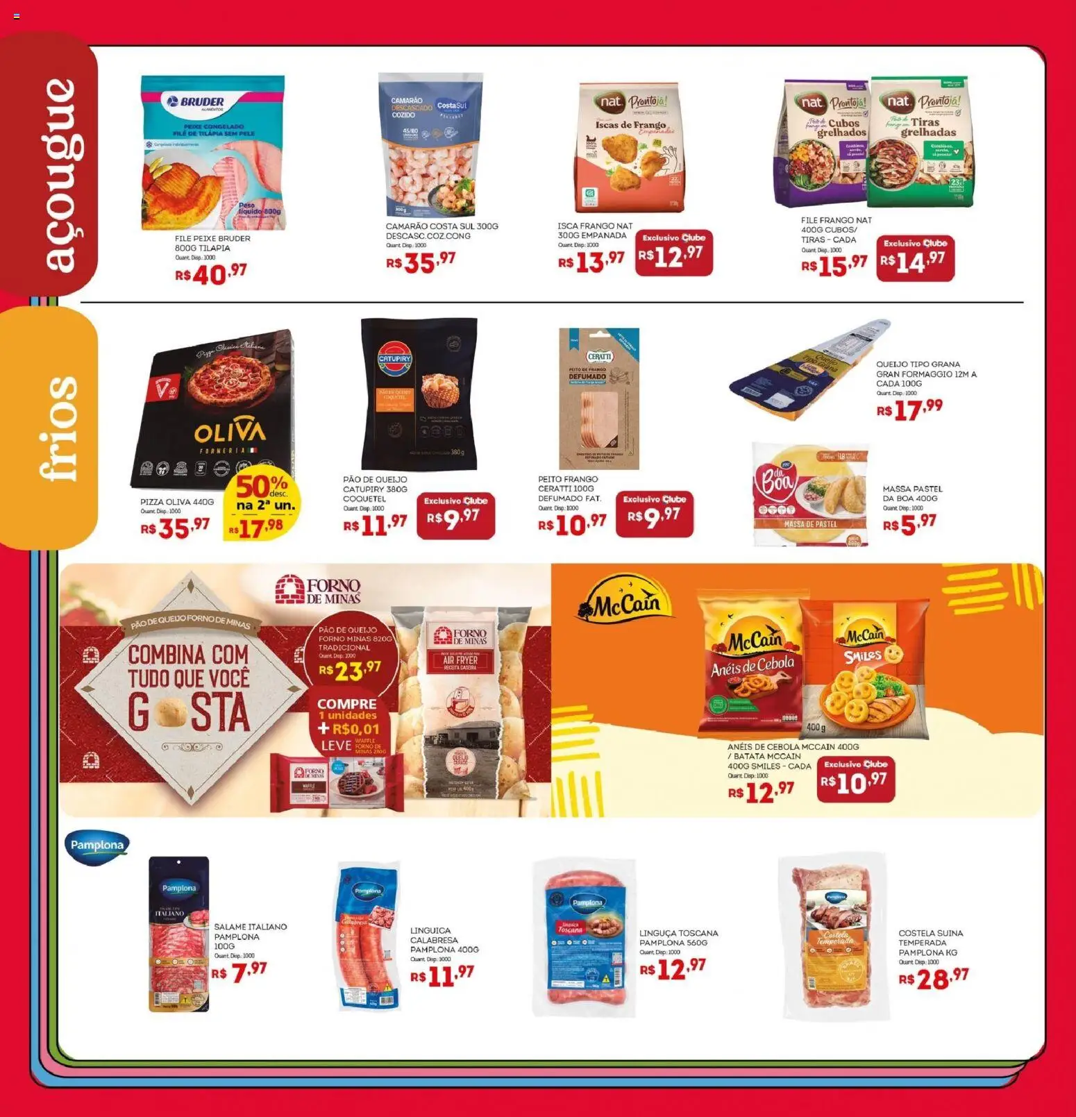 Bistek Supermercados Folheto - válido de 26/08/2026 | Página: 12 | Produtos: Cebola, Linguiça, Salame, Massa de pastel