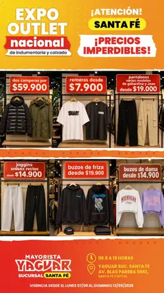 Vista previa Yaguar - Visita Expo Outlet Santa Fé válido desde el 07/09/2026 | Página: 1
