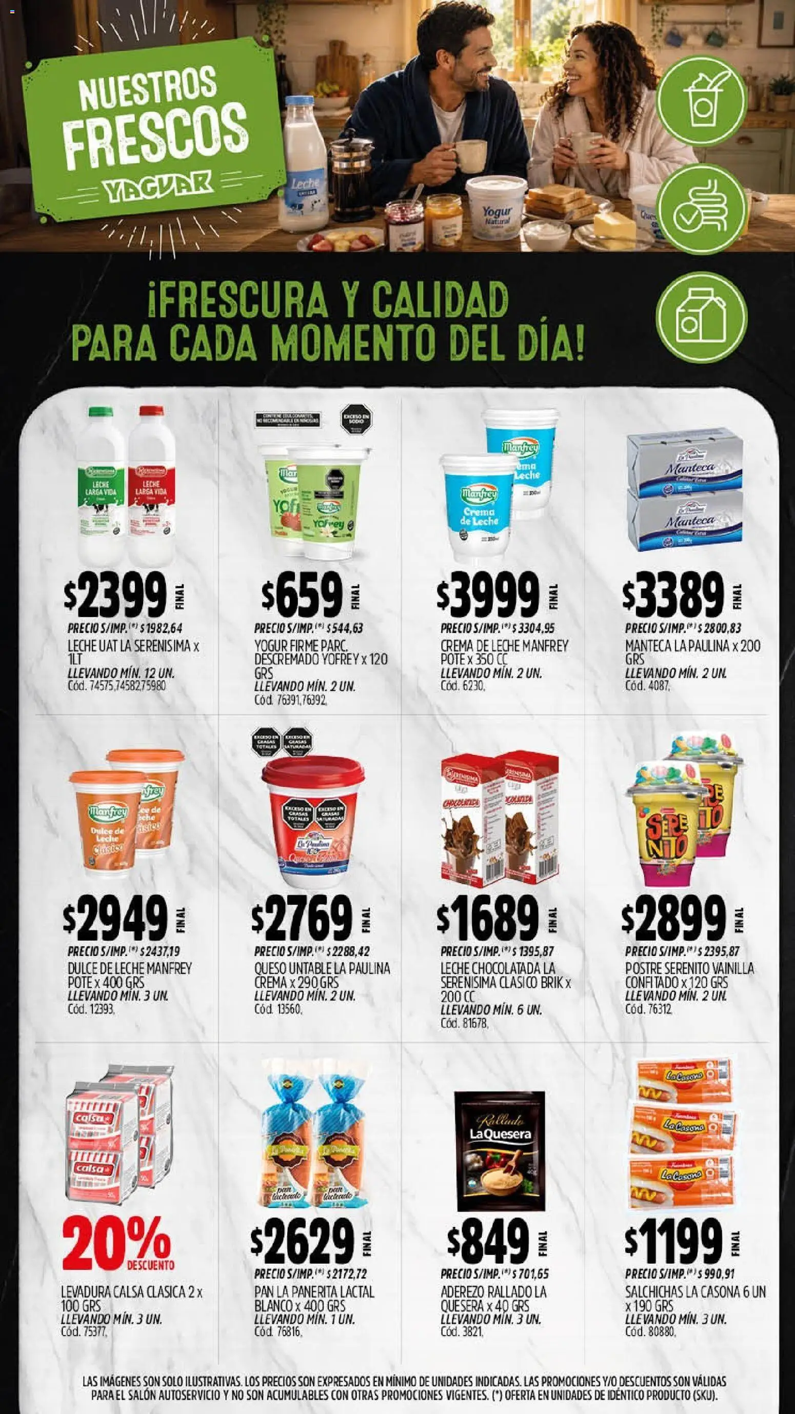 Yaguar - Oferta Semanal Jujuy │ válido desde el 14/09/2026 | Página: 9 | Productos: Aderezo, Crema de leche, Manteca, Salchichas