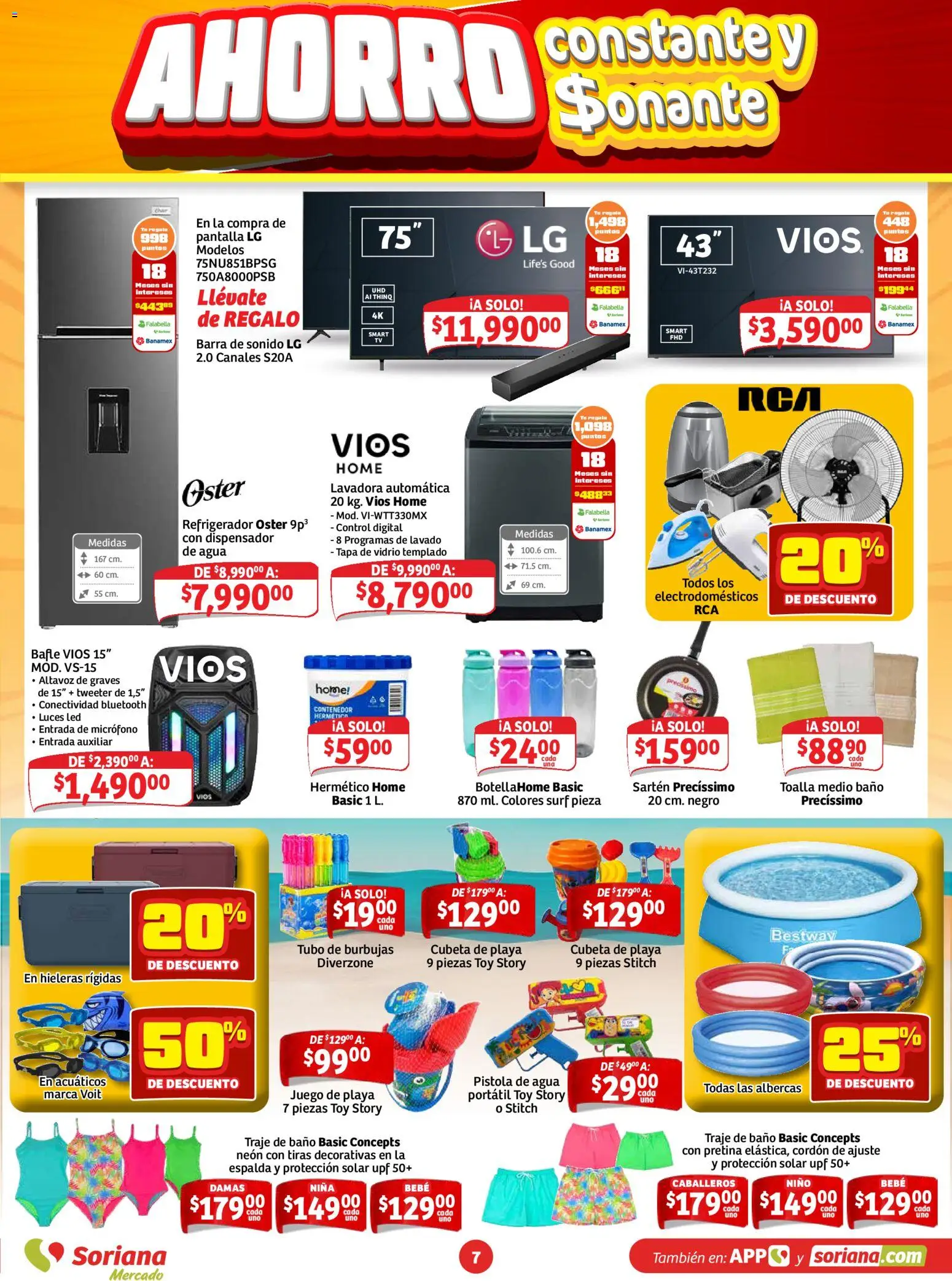 Nuevas ofertas de Soriana válidas en toda la República Mexicana desde el 06/08/2026. ¡Encuentra las mejores ofertas en Soriana Ahorro constante y sonante Mercado Nacional! | Página: 7