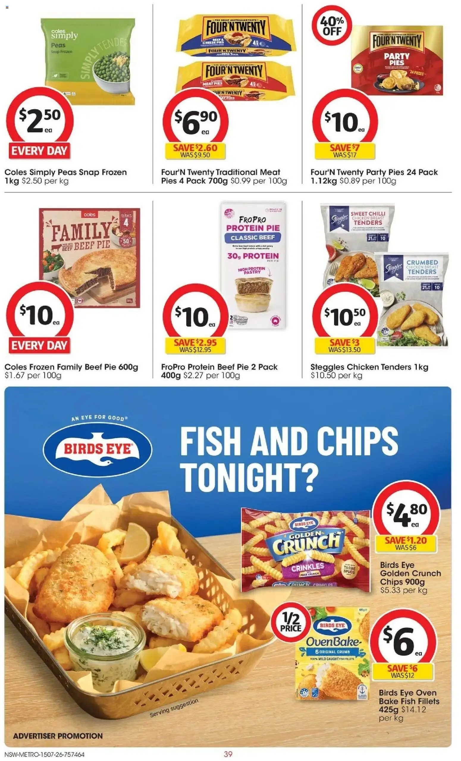 Coles catalogue - valid from 15/07/2026 | Page: 39 | Products: Chicken, Meat, Chilli, Oven