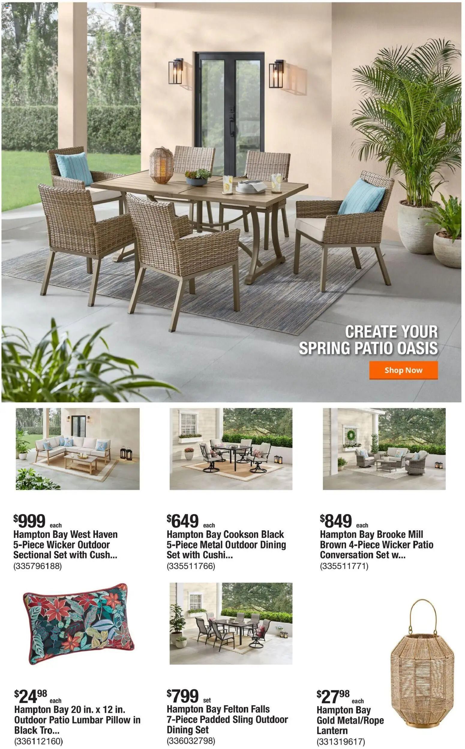 Home Depot Weekly Ad - NC - valid from 05.03.2026 | Page: 2 | Products: Pillow, Sectional