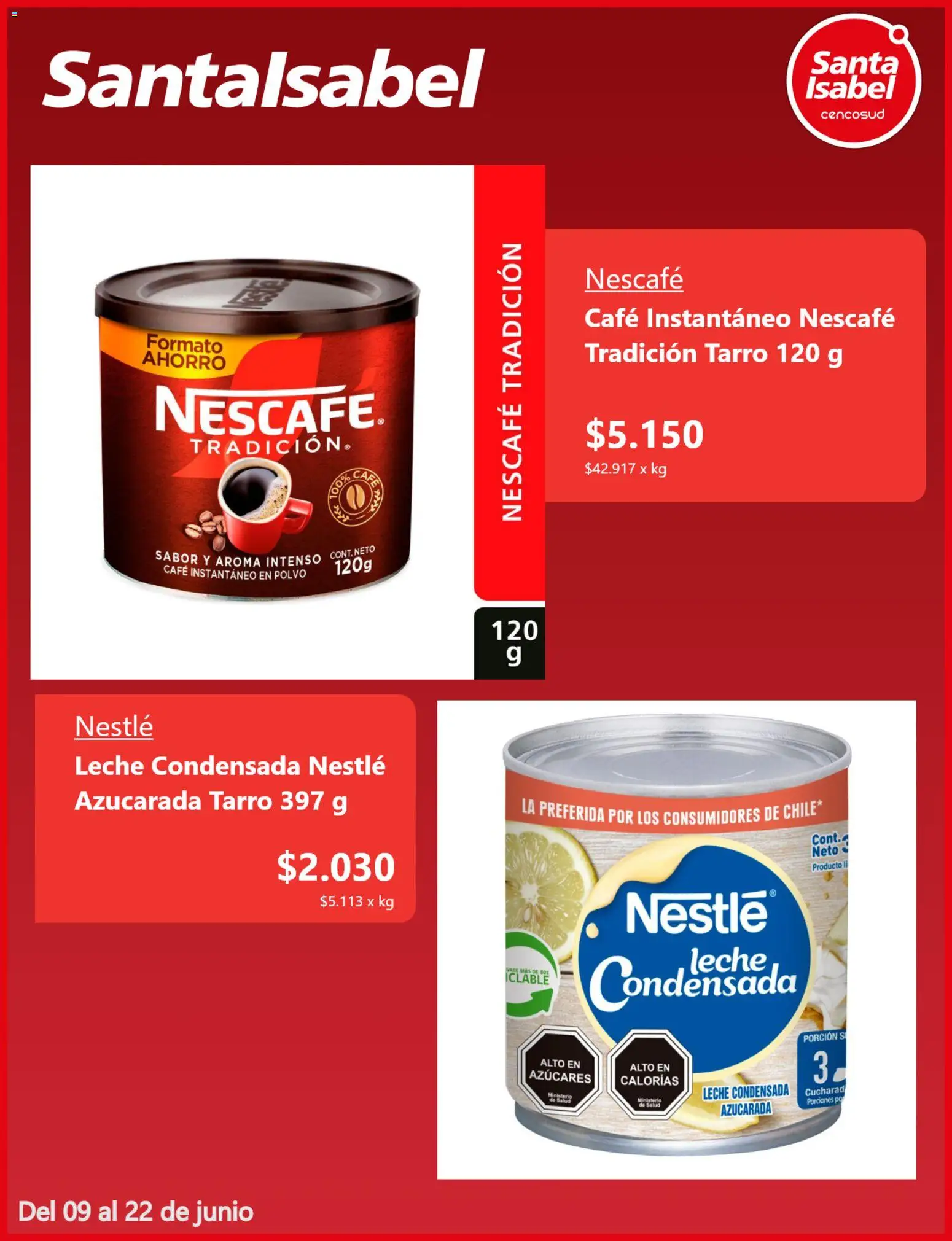 Santa Isabel Ofertas │ válido desde el 09.06.2026 | Página: 5 | Productos: Polvo, Leche, Café