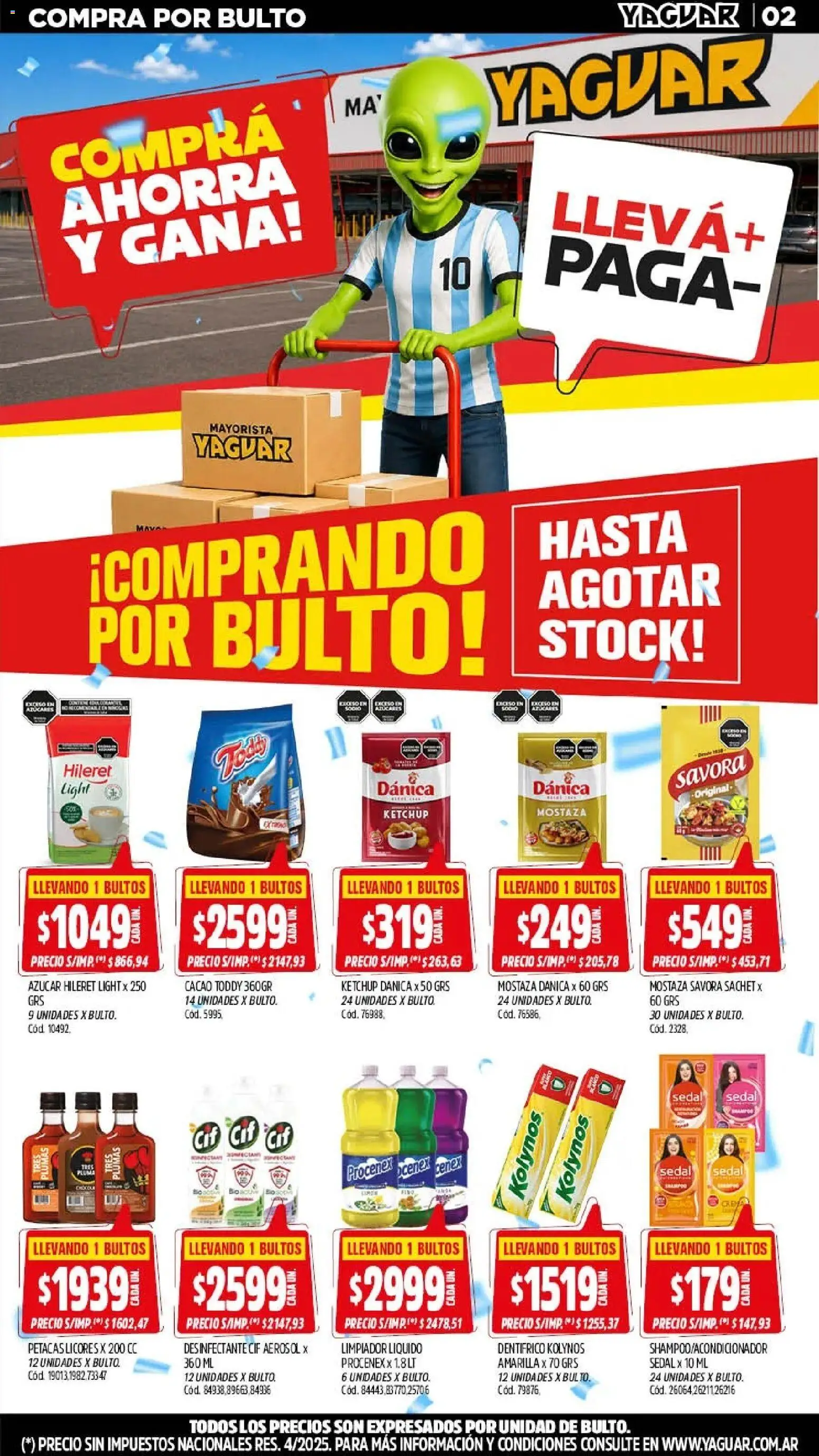 Yaguar - Oferta Semanal Jujuy │ válido desde el 06/07/2026 | Página: 3 | Productos: Desinfectante, Mostaza, Cacao, Crema