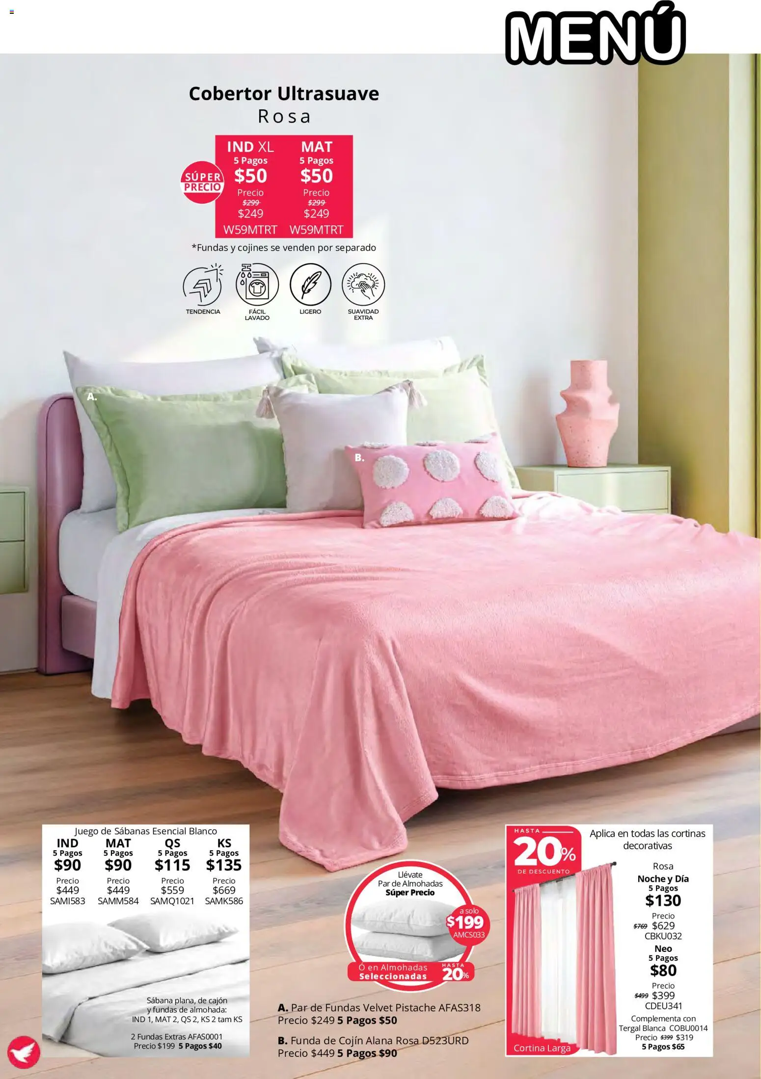 Nuevas ofertas de Colchas Concord válidas en toda la República Mexicana desde el 15/10/2026. ¡Encuentra las mejores ofertas en Colchas Concord catálogo Colección Cobertor Calor de Hogar! | Página: 128