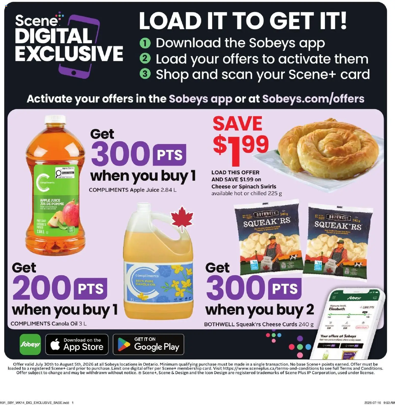 Sobeys flyer valid from Jul 30, 2026 | Page: 12