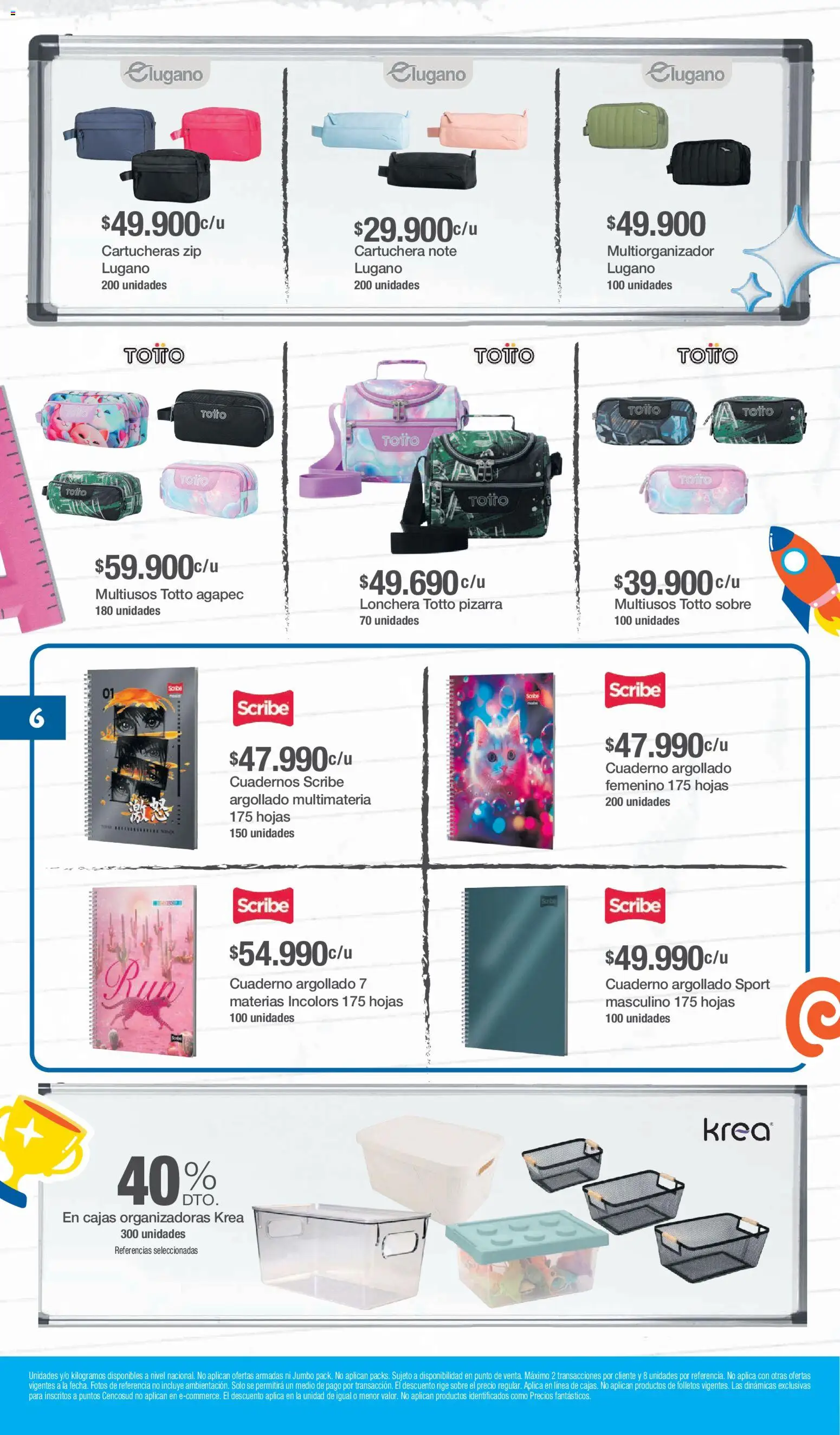 Jumbo revista - valida desde el 25/07/2026 | Página: 6 | Productos: Sobre, Lonchera, Cuaderno