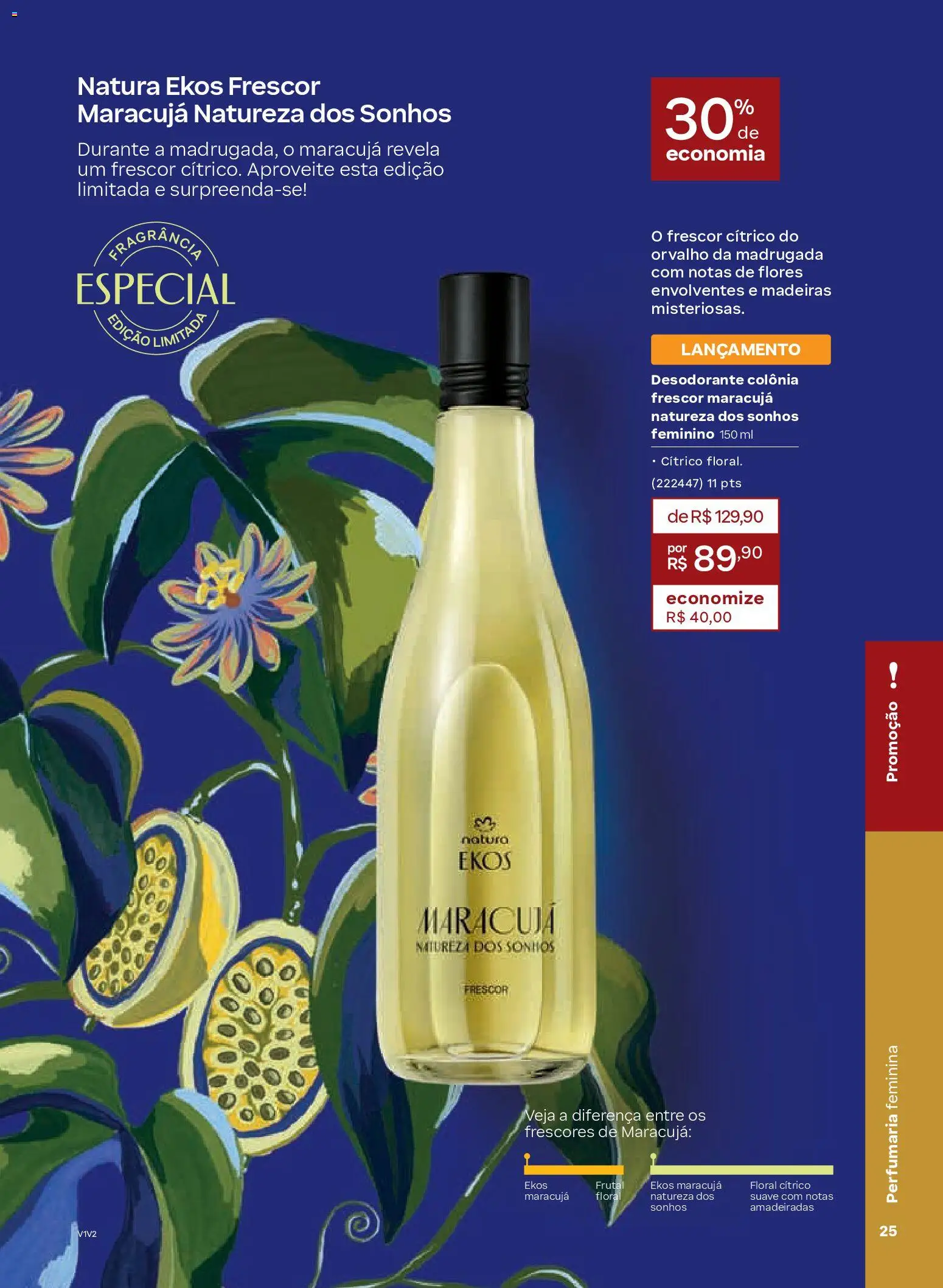 Natura Folheto - válido de 19.02.2026 | Página: 25 | Produtos: Maracujá, Fragrância, Madeiras, Desodorante