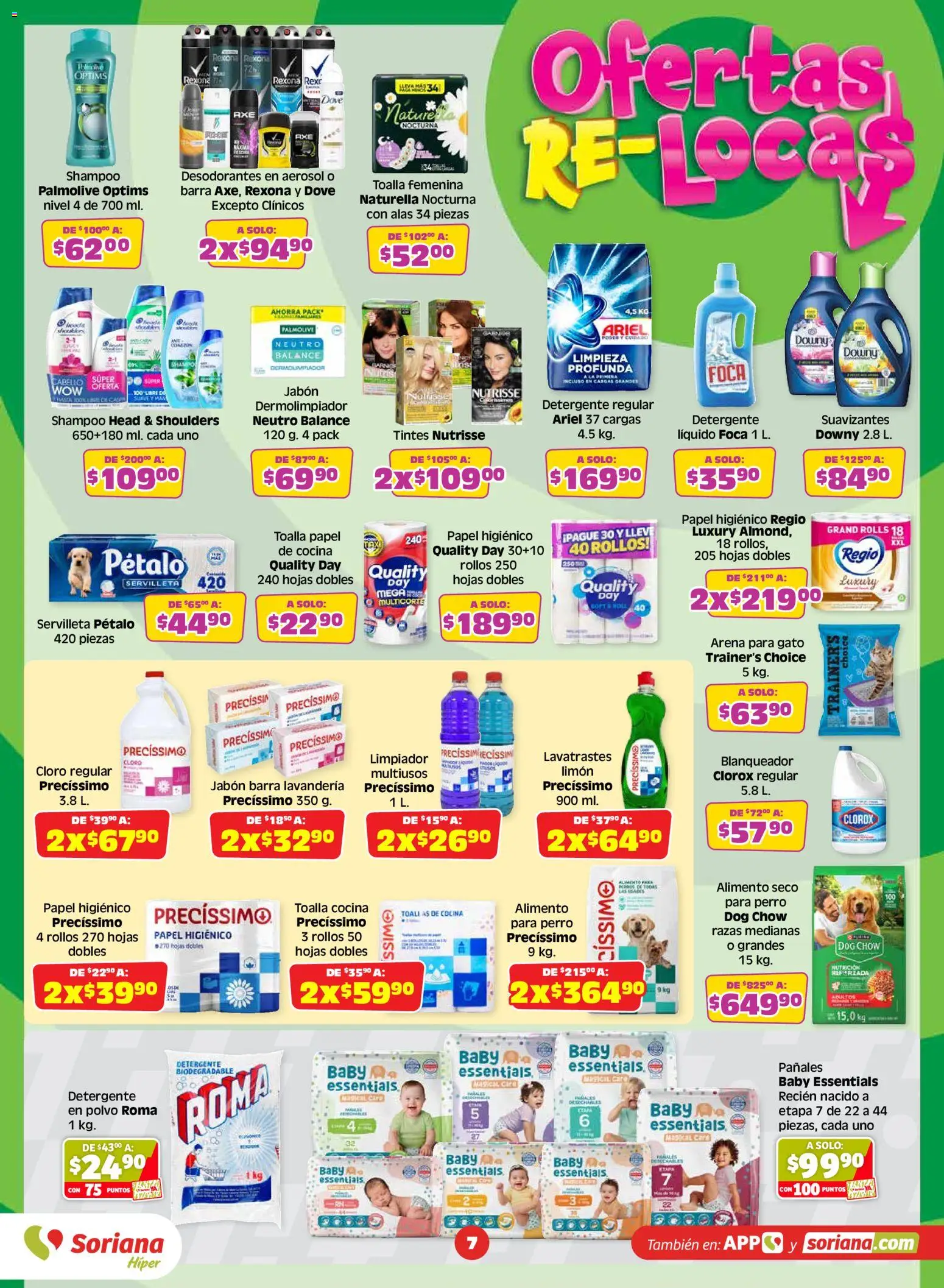 Nuevas ofertas de Soriana válidas en toda la República Mexicana desde el 24/07/2026. ¡Encuentra las mejores ofertas en Soriana Julio Regalado Híper Nacional! | Página: 7