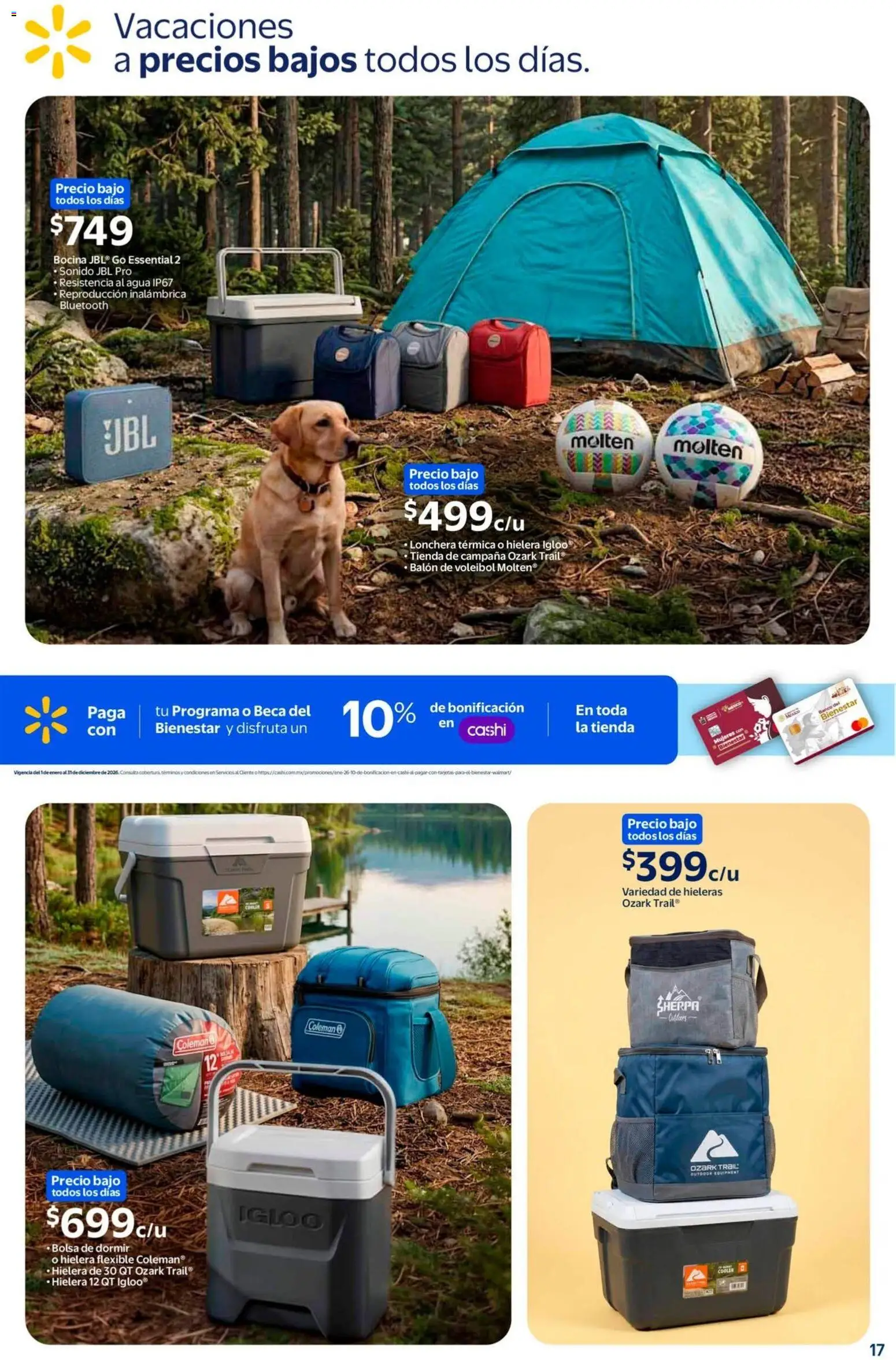 Nuevas ofertas de Walmart válidas en toda la República Mexicana desde el 08.06.2026. ¡Encuentra las mejores ofertas en Walmart folleto Toy Story! | Página: 17 | Productos: Bolsa, Agua, Bolsa de dormir, Campana