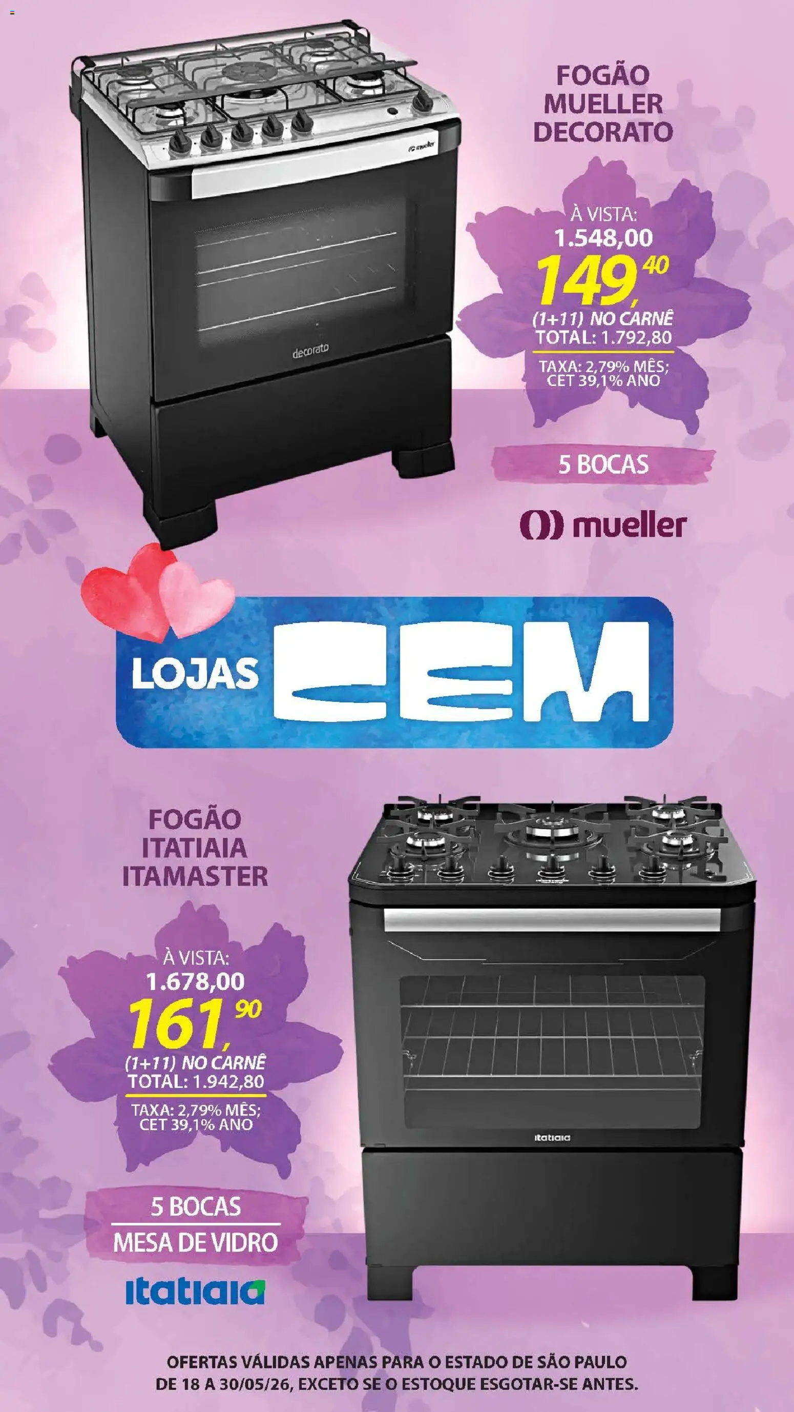 Lojas Cem - Ofertas atuais de 18/05/2026 ? Não perca as melhores promoções! | Brasil