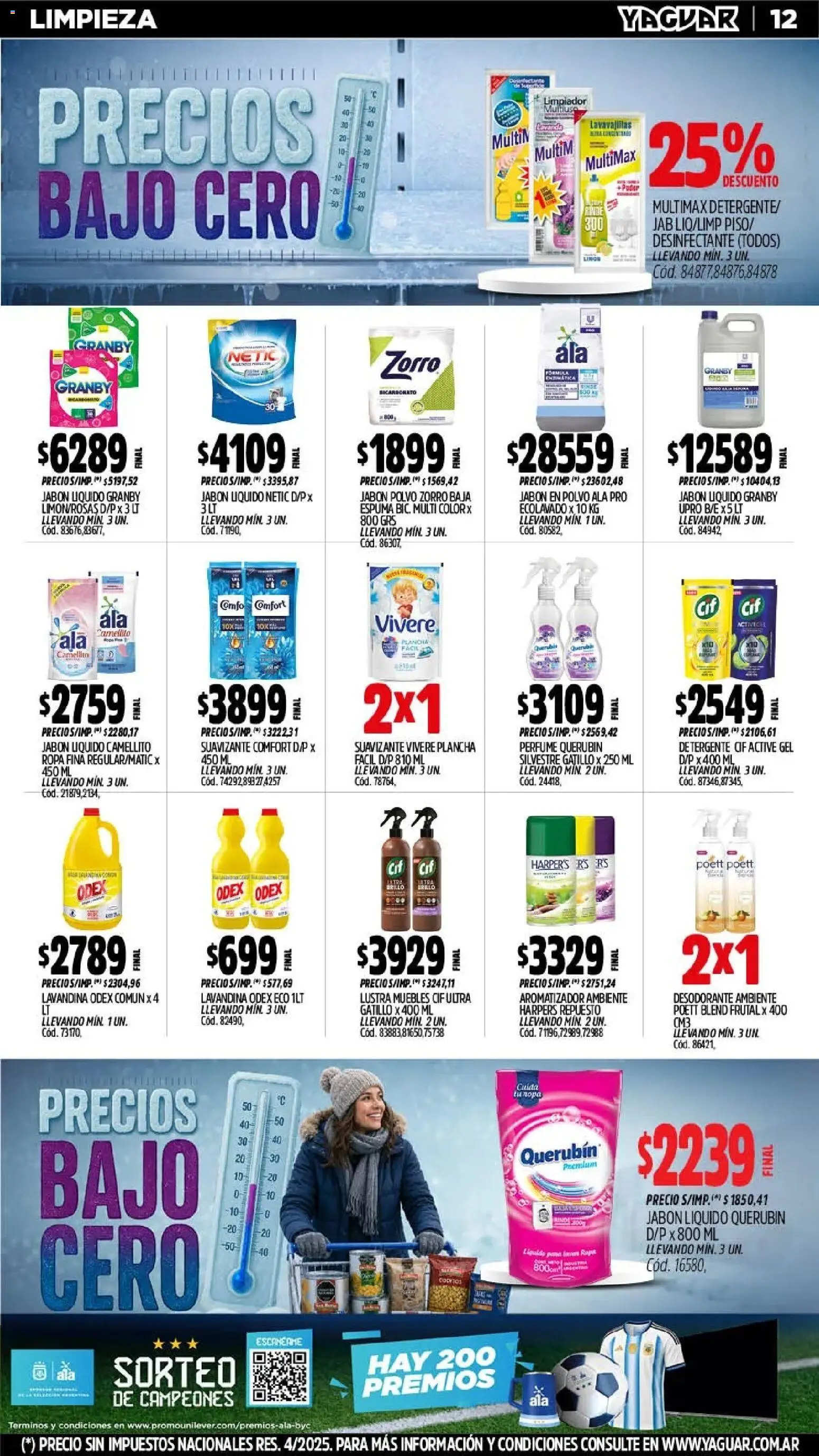 Yaguar - Oferta Semanal Mar del Plata │ válido desde el 20/07/2026 | Página: 12 | Productos: Aromatizador, Detergente, Suavizante, Limpiador
