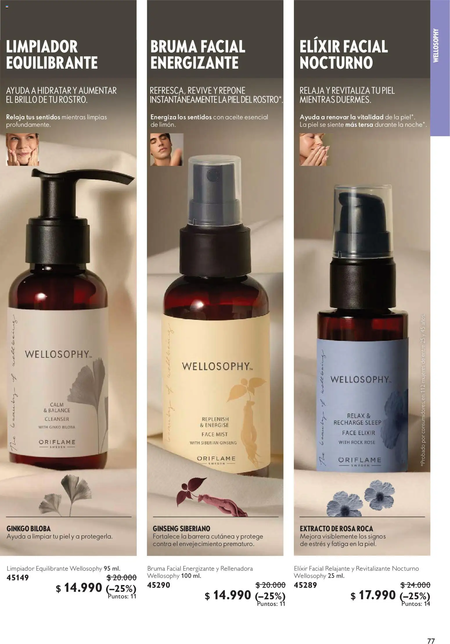 Oriflame Catálogo │ válido desde el 30.05.2026 | Página: 77 | Productos: Bruma facial, Brillo, Limpiador, Aceite