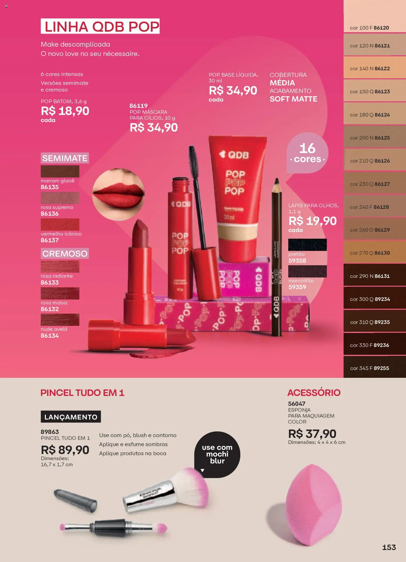 O Boticário Folheto - válido de 29/06/2026 | Página: 157 | Produtos: Maquiagem, Esponja, Base, Avelã