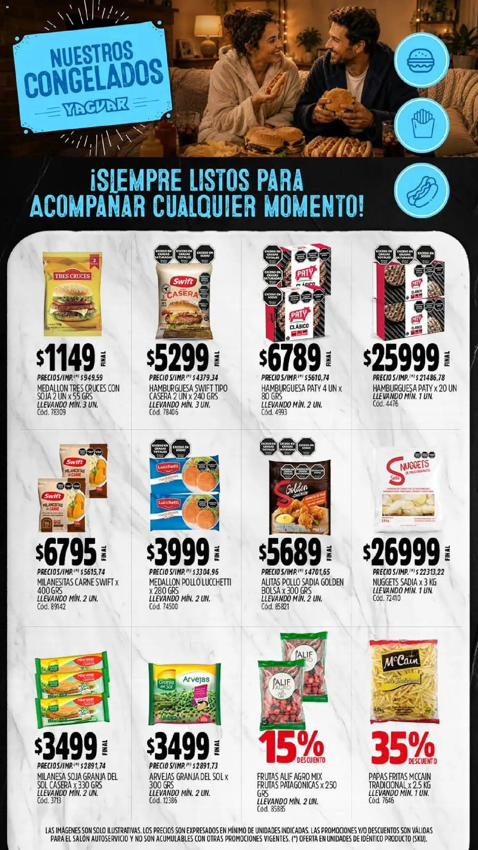 Yaguar - Oferta Semanal Salta │ válido desde el 03/08/2026 | Página: 12 | Productos: Carne, Hamburguesa, Papas, Papas fritas