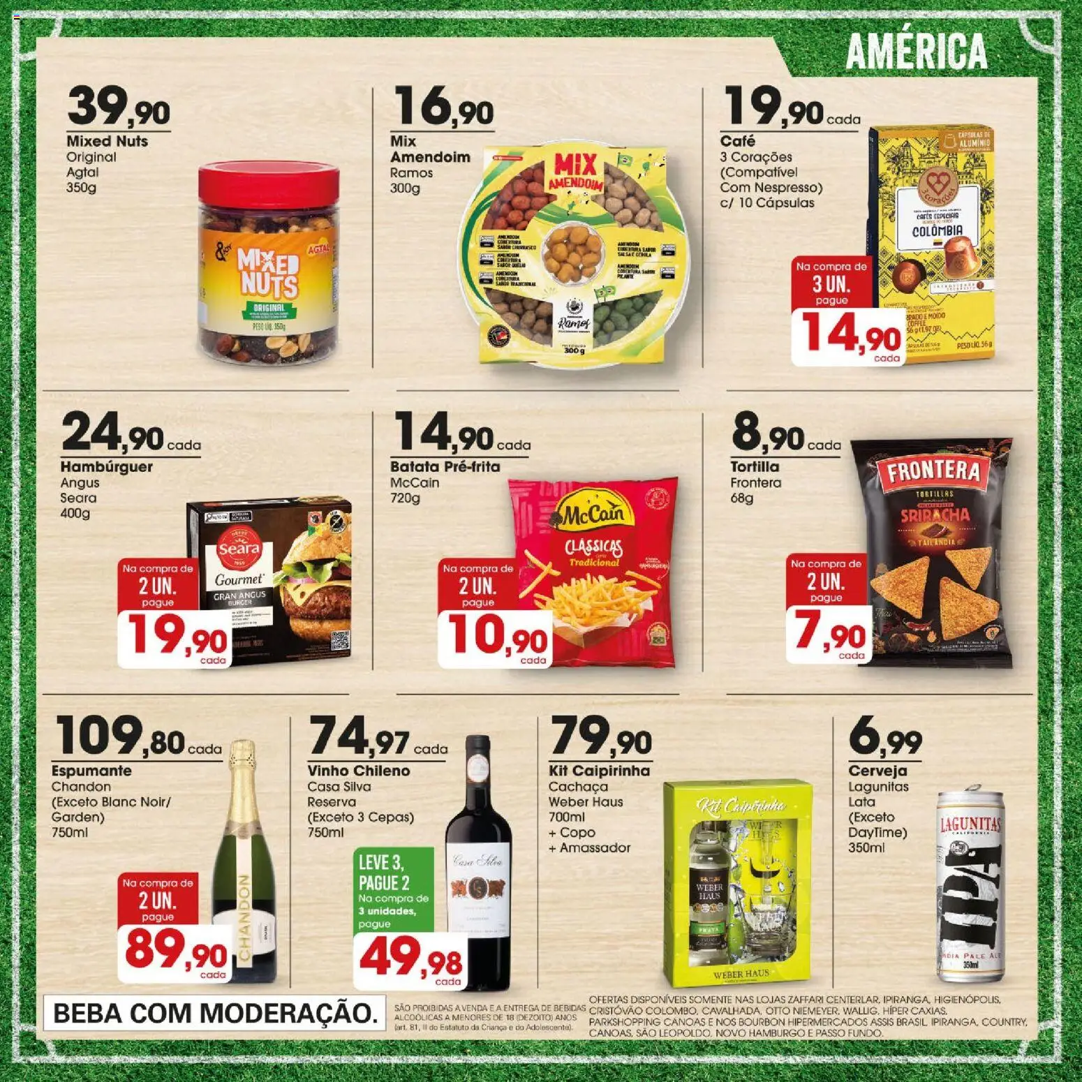 Zaffari Folheto - válido de 09.06.2026 | Página: 3 | Produtos: Espumante, Cachaça, Vinho, Hambúrguer