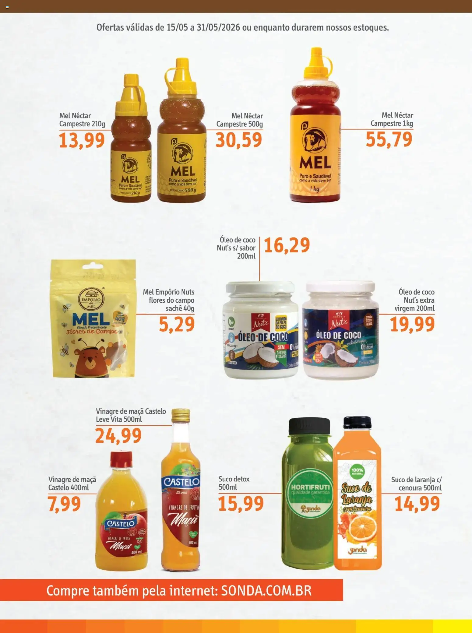 Sonda Folheto - válido de 15.05.2026 | Página: 14 | Produtos: Vinagre, Óleo, Cenoura, Óleo de coco