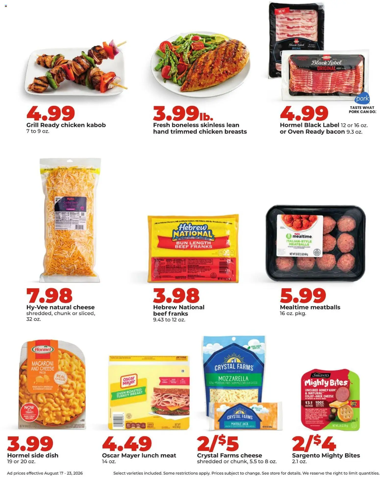 HyVee Weekly Ad - valid from 08/17/2026 | Page: 11 | Products: Chicken, Honey, Ham, Bacon