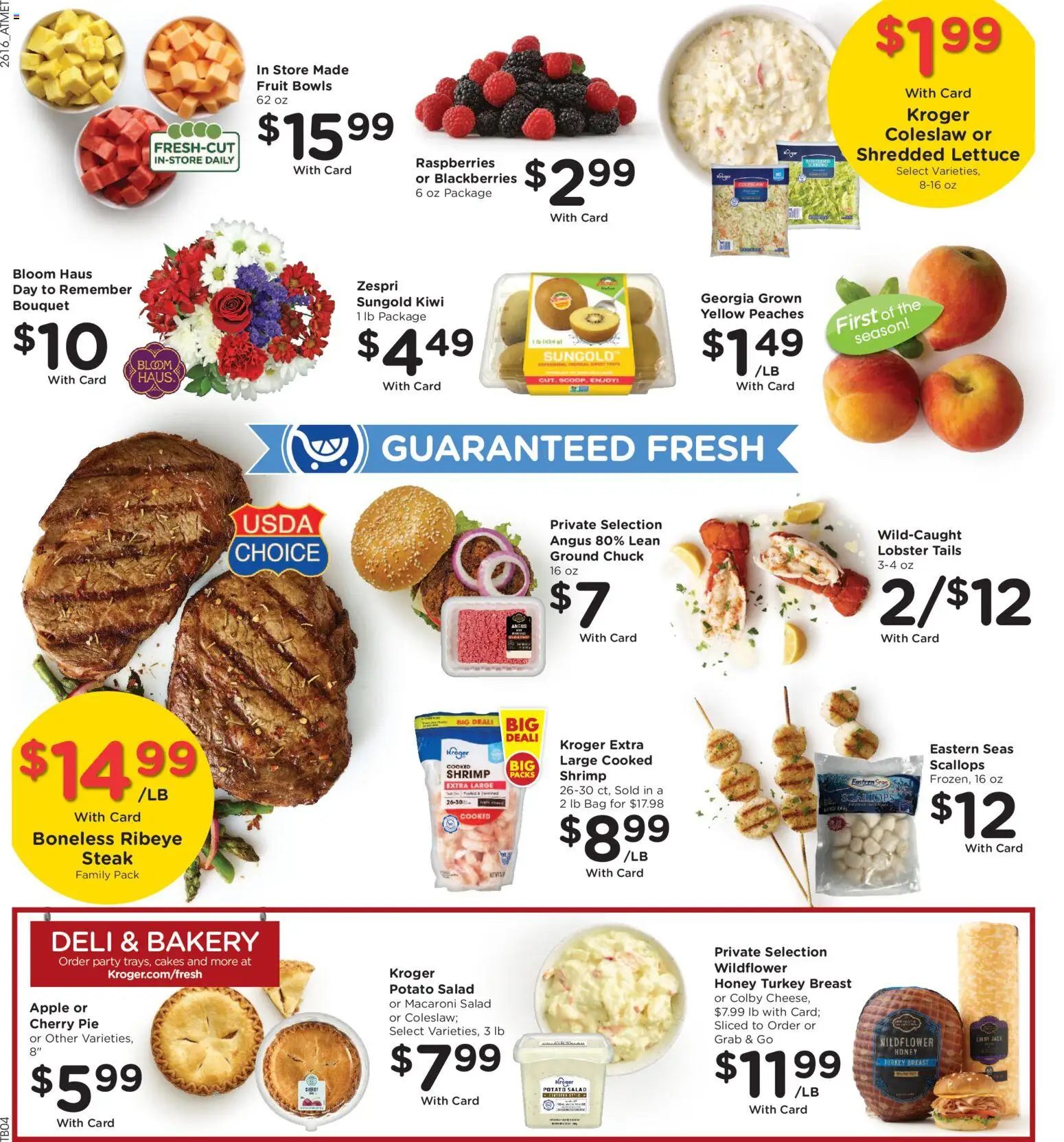 Kroger Weekly Ad - valid from 20.05.2026 | Page: 10 | Products: Bakery, Peaches, Kiwi, Bag
